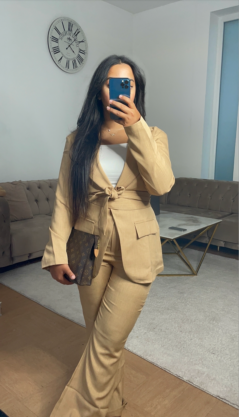 Ensemble Blazer Tasnime Camel