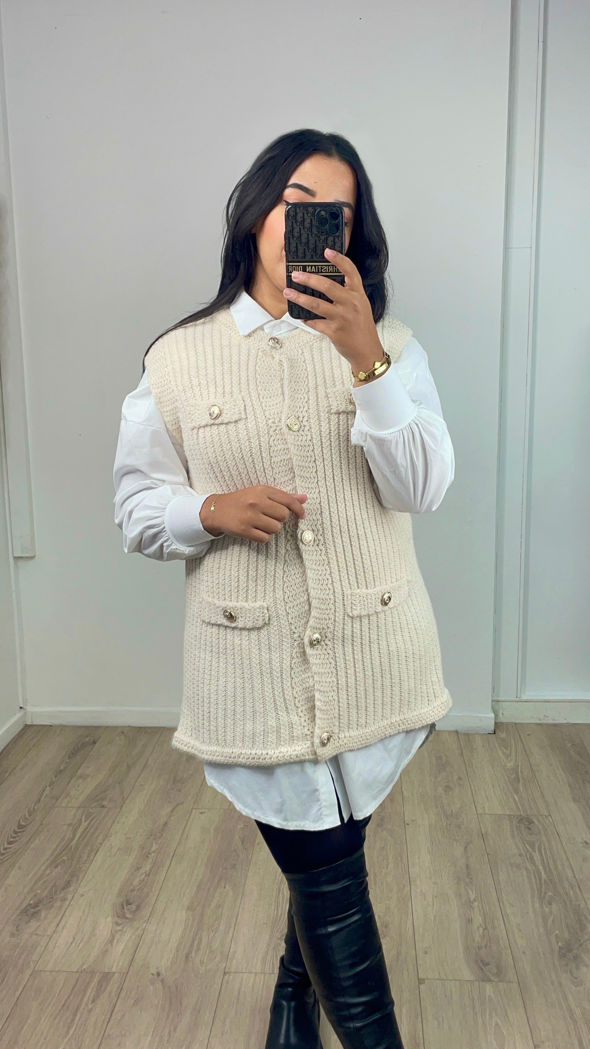 Gilet Hana crème
