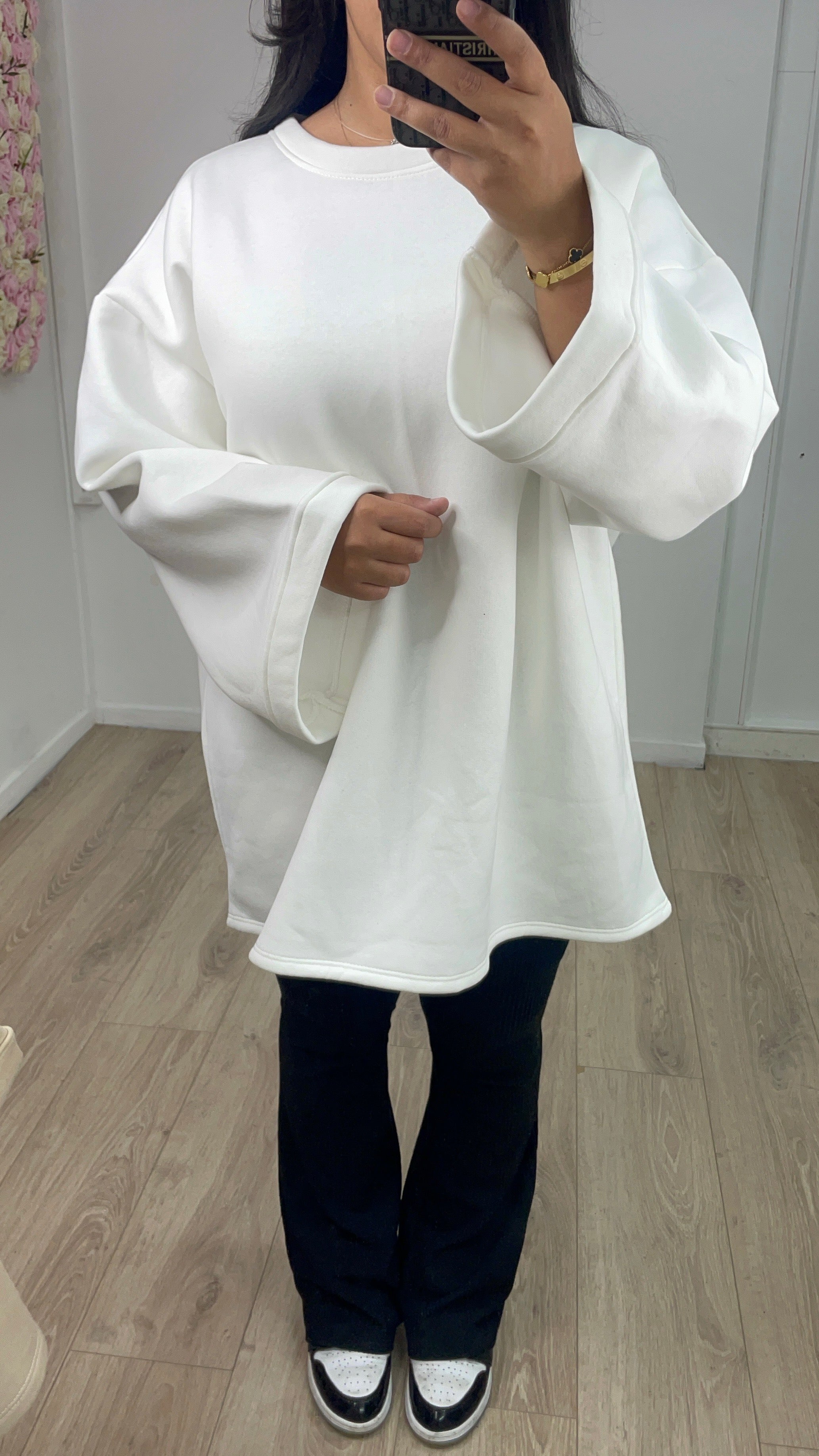Pull Oversize Maha Blanc