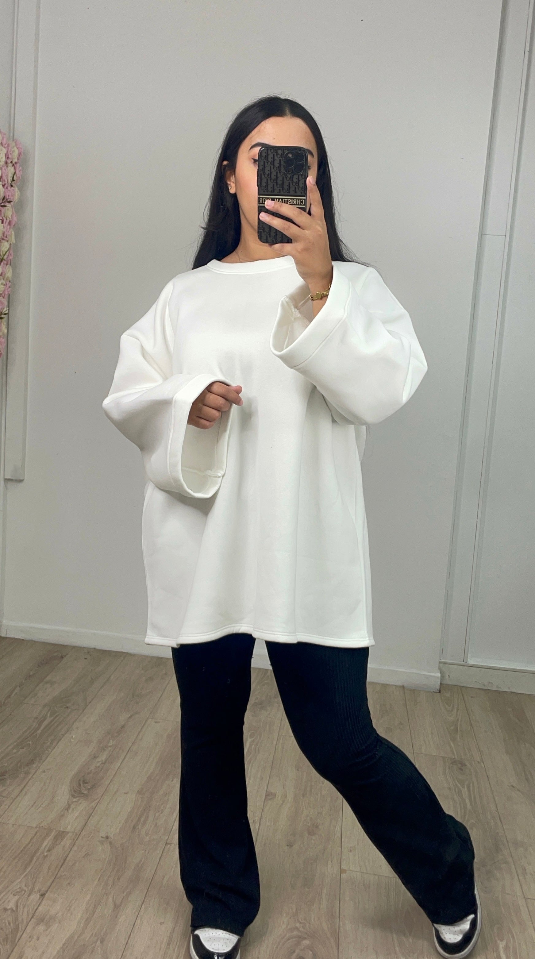 Pull Oversize Maha Blanc