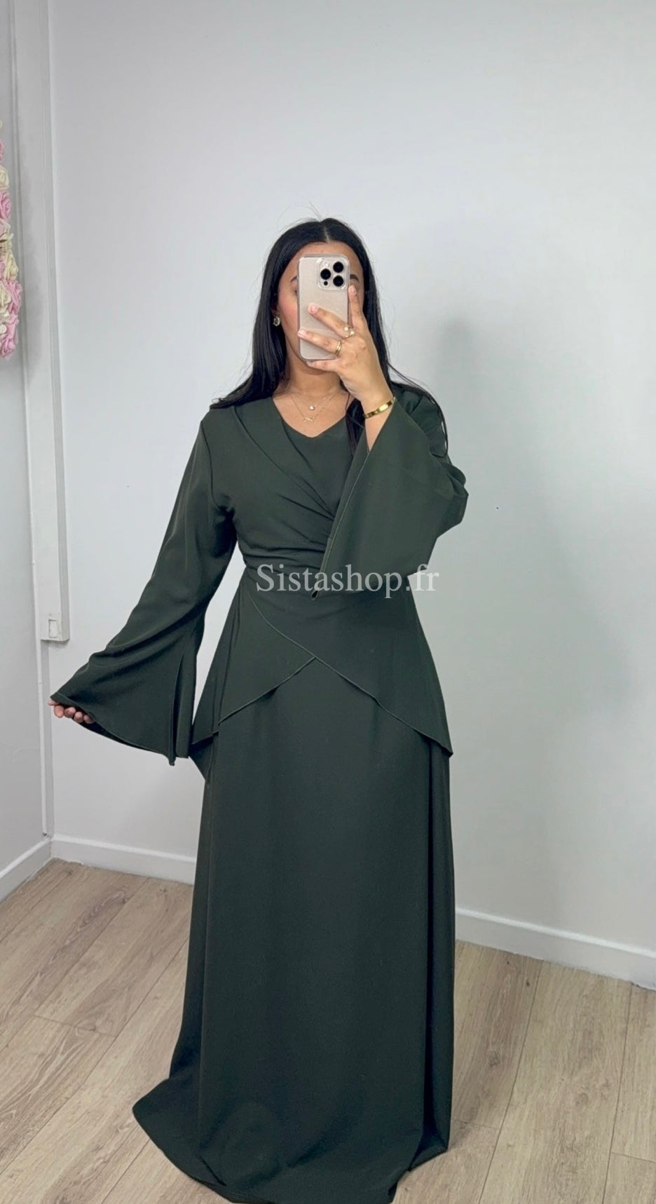 Abaya Jasmine Kaki
