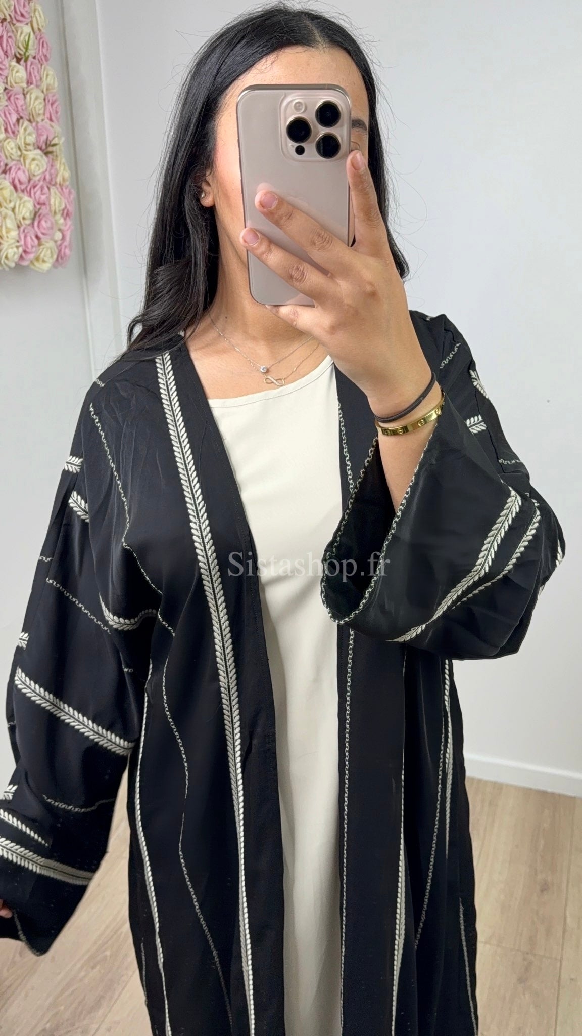 Kimono + Abaya Mounia Noir