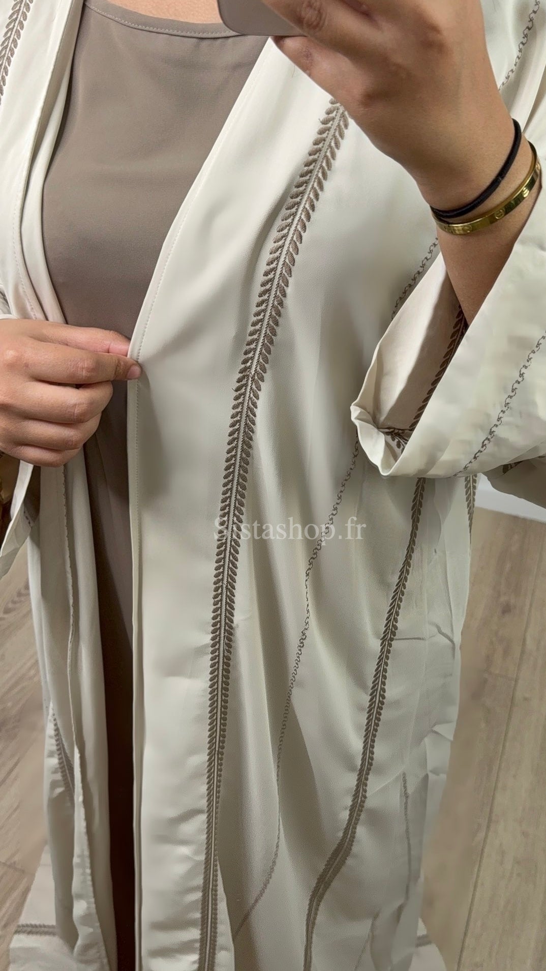 Kimono + Abaya Mounia Crème