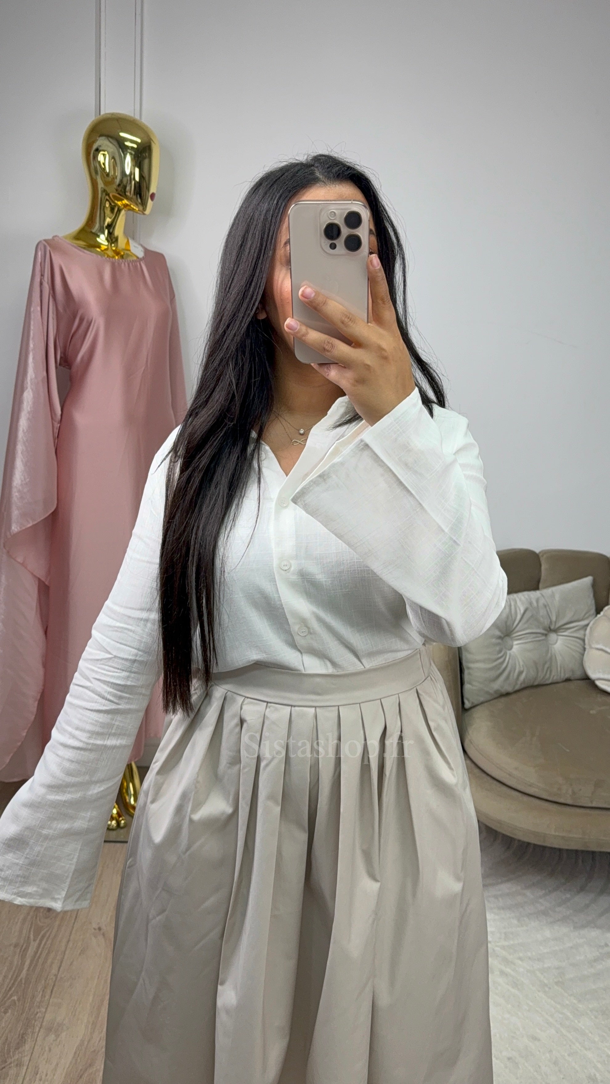 Chemise en Lin Blanc Ness