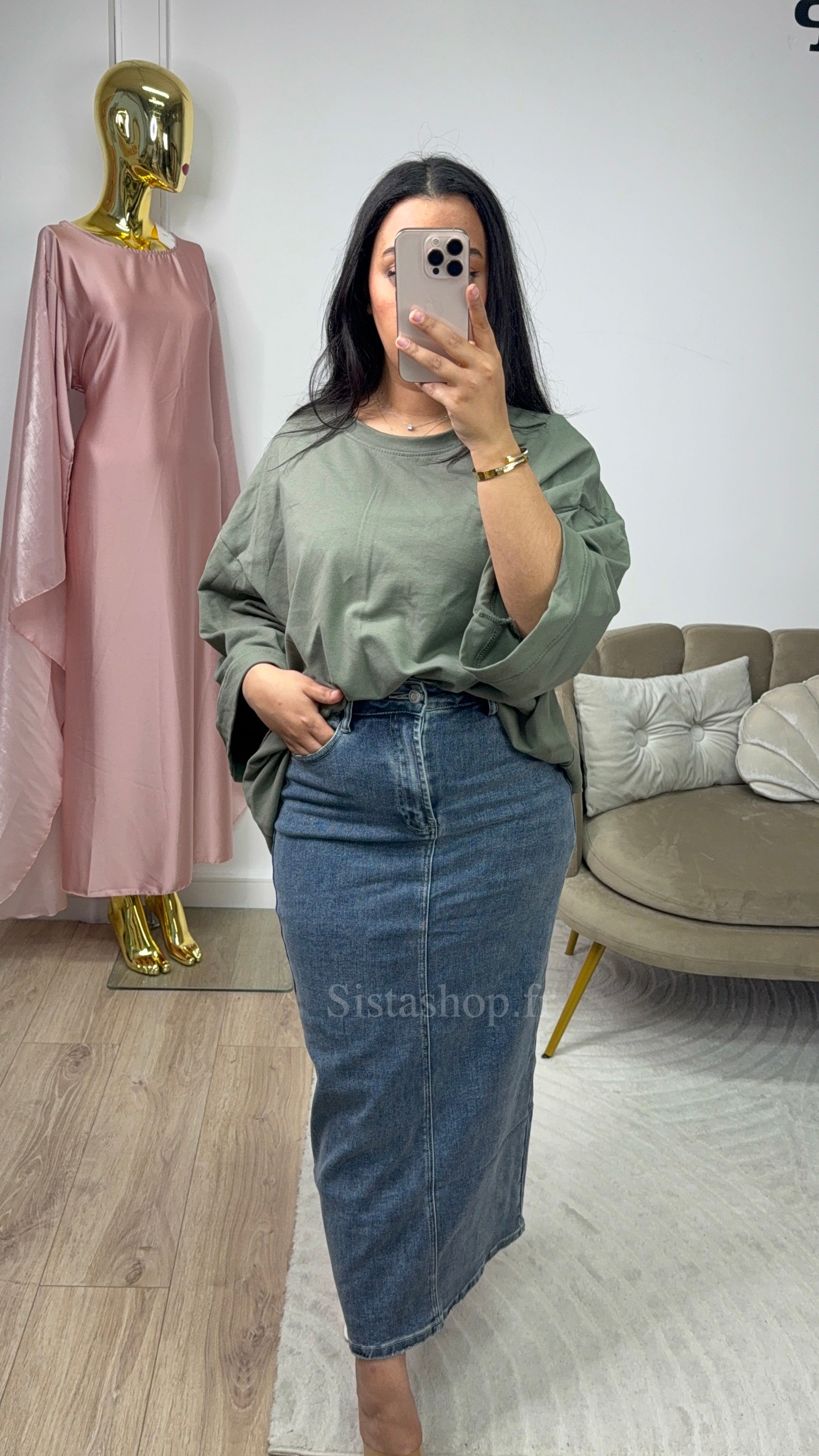T-shirt manche longue Mira Kaki