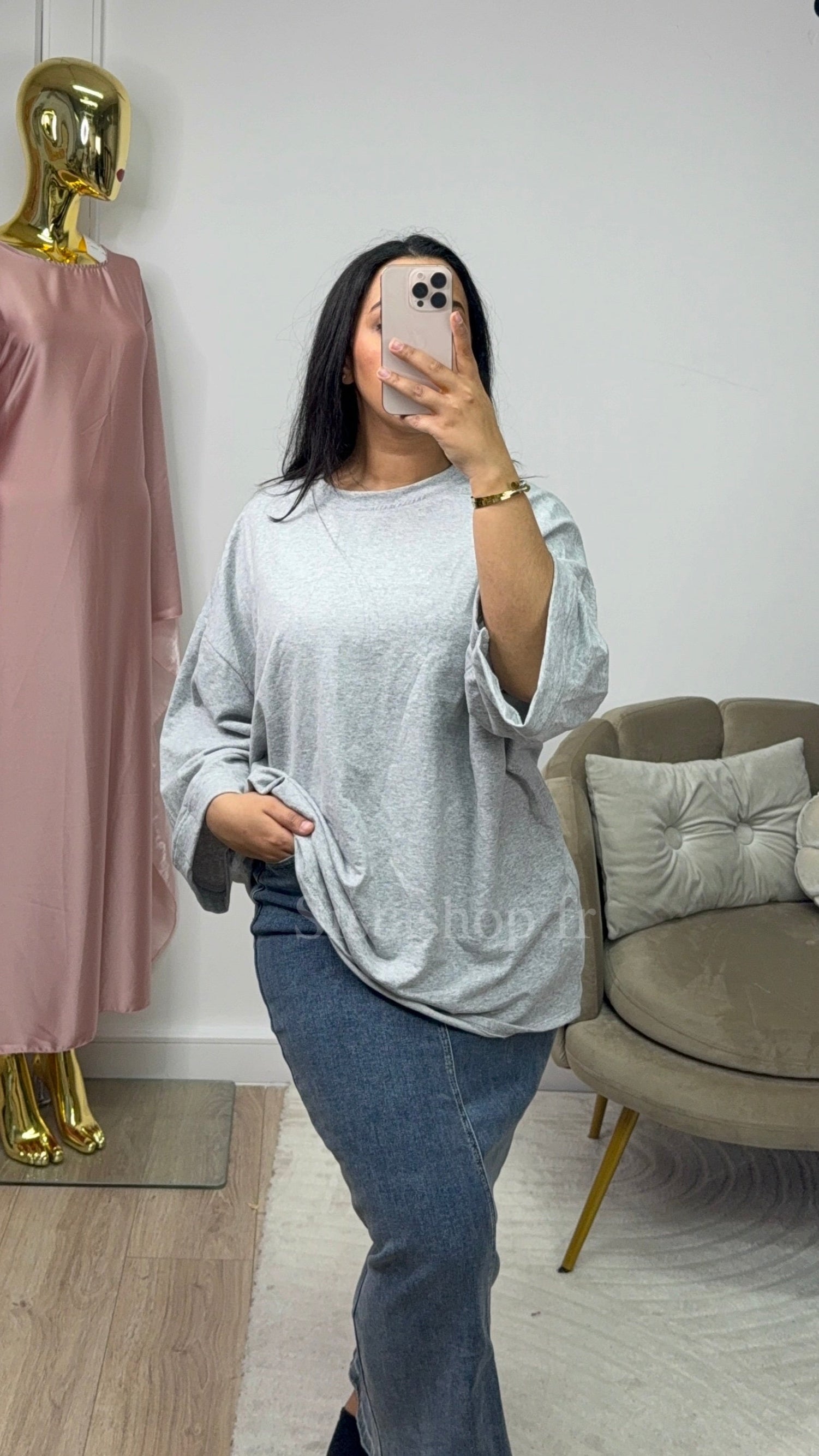 T-shirt manche longue Mira Gris