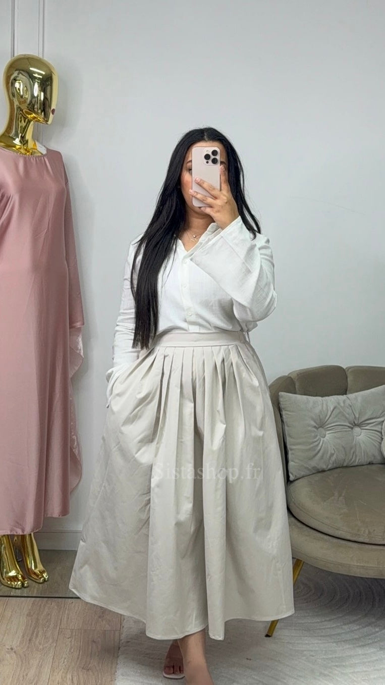 Chemise en Lin Blanc Ness