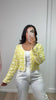 Gilet crochet à fleurs Jaune