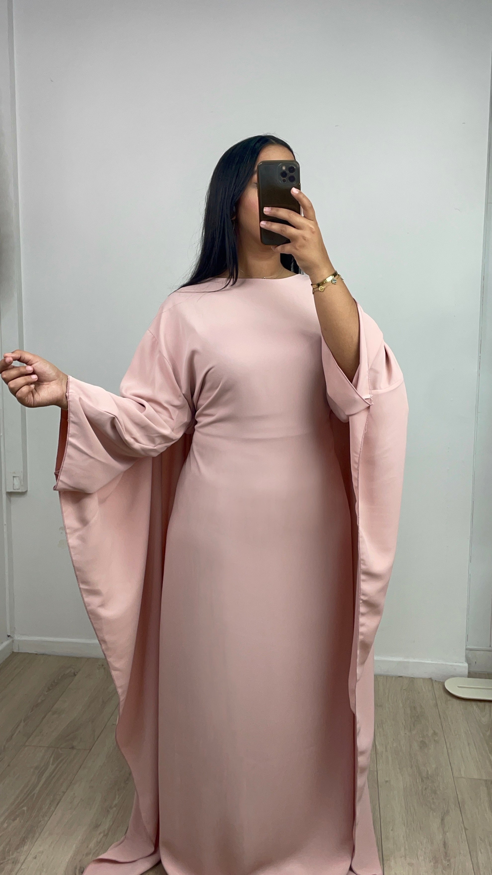 Abaya cintrée Assya Rose