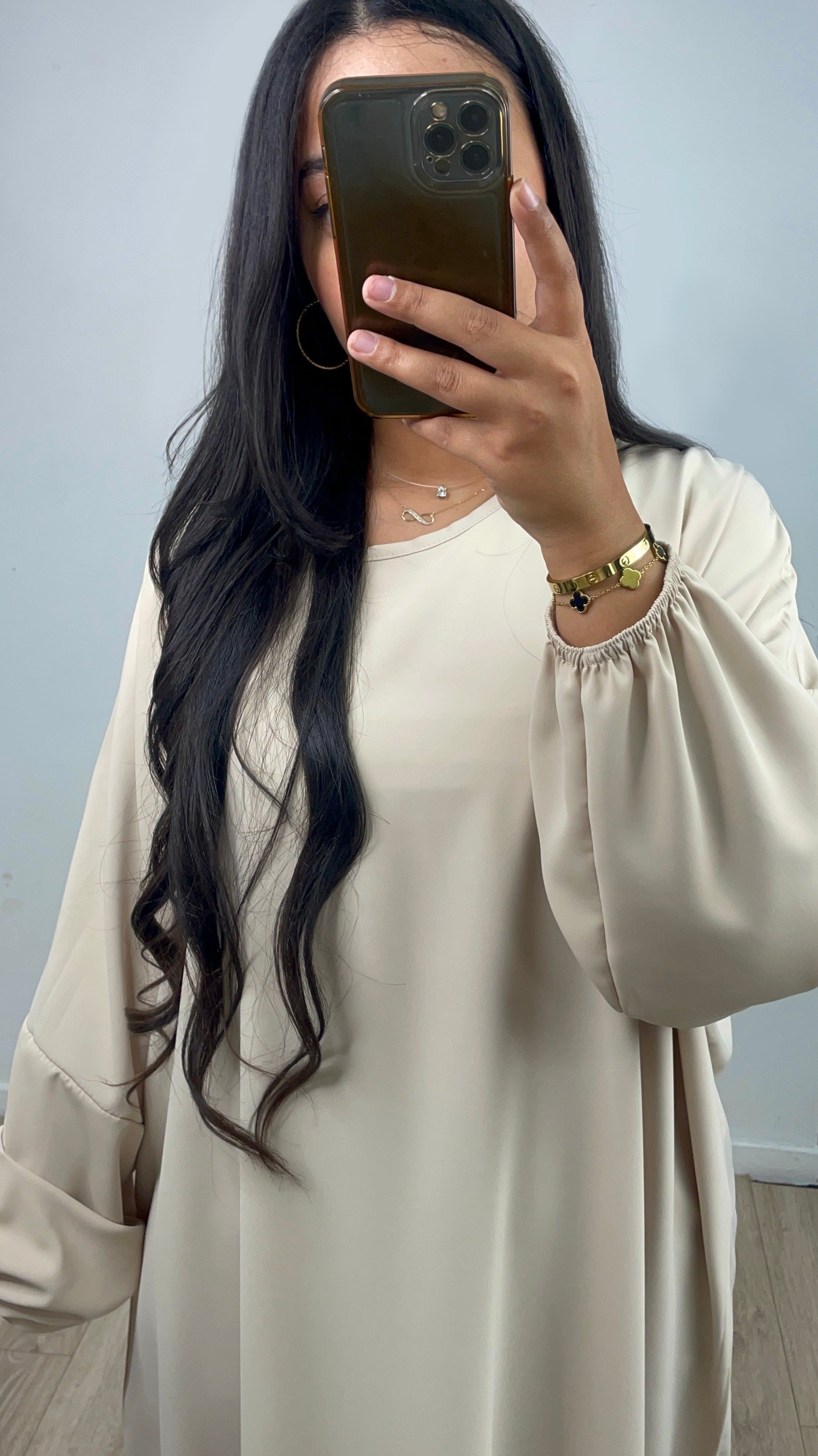 Abaya Simple Malika Crème