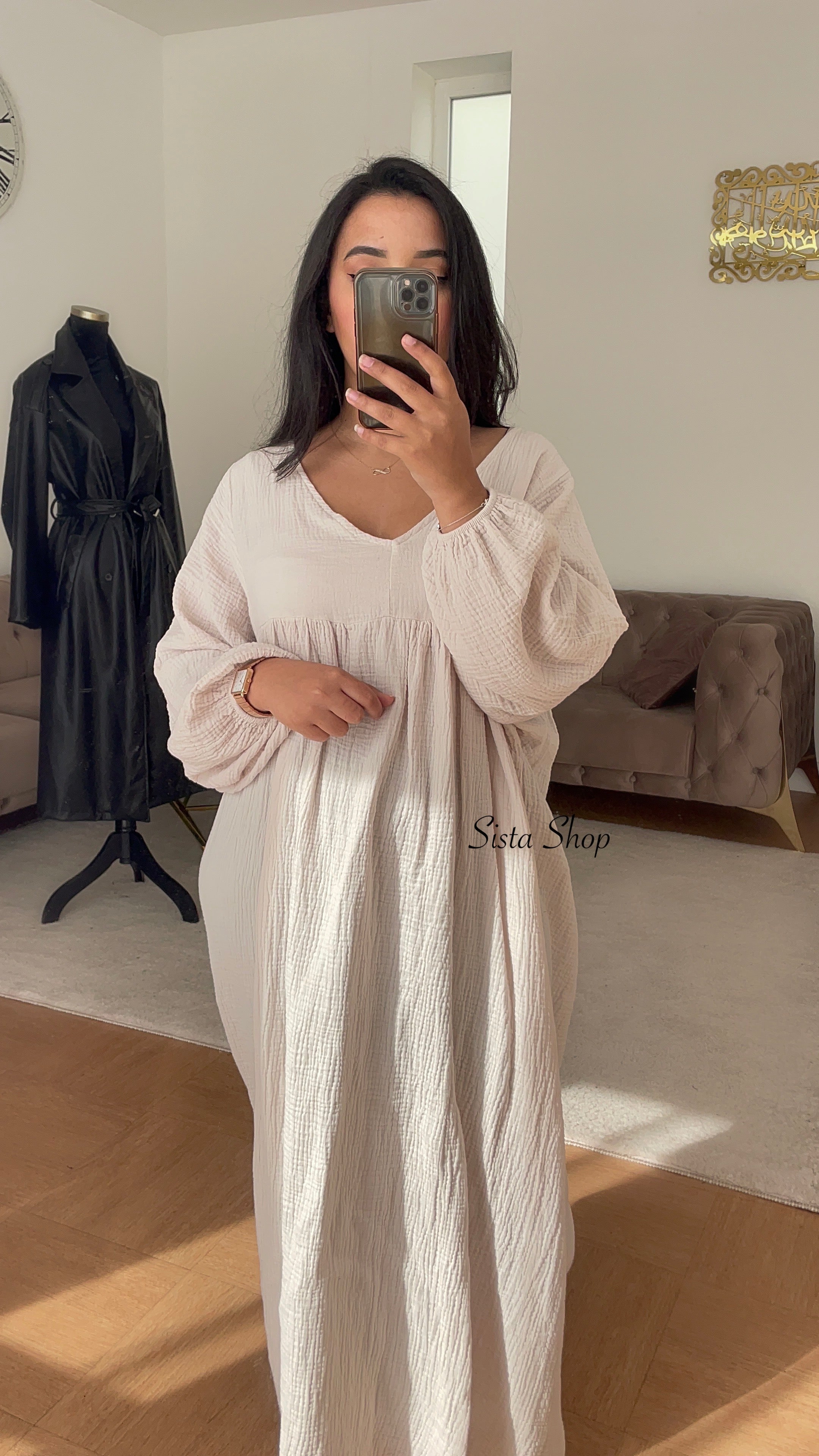 Robe Gaze de Coton Maïssa Crème