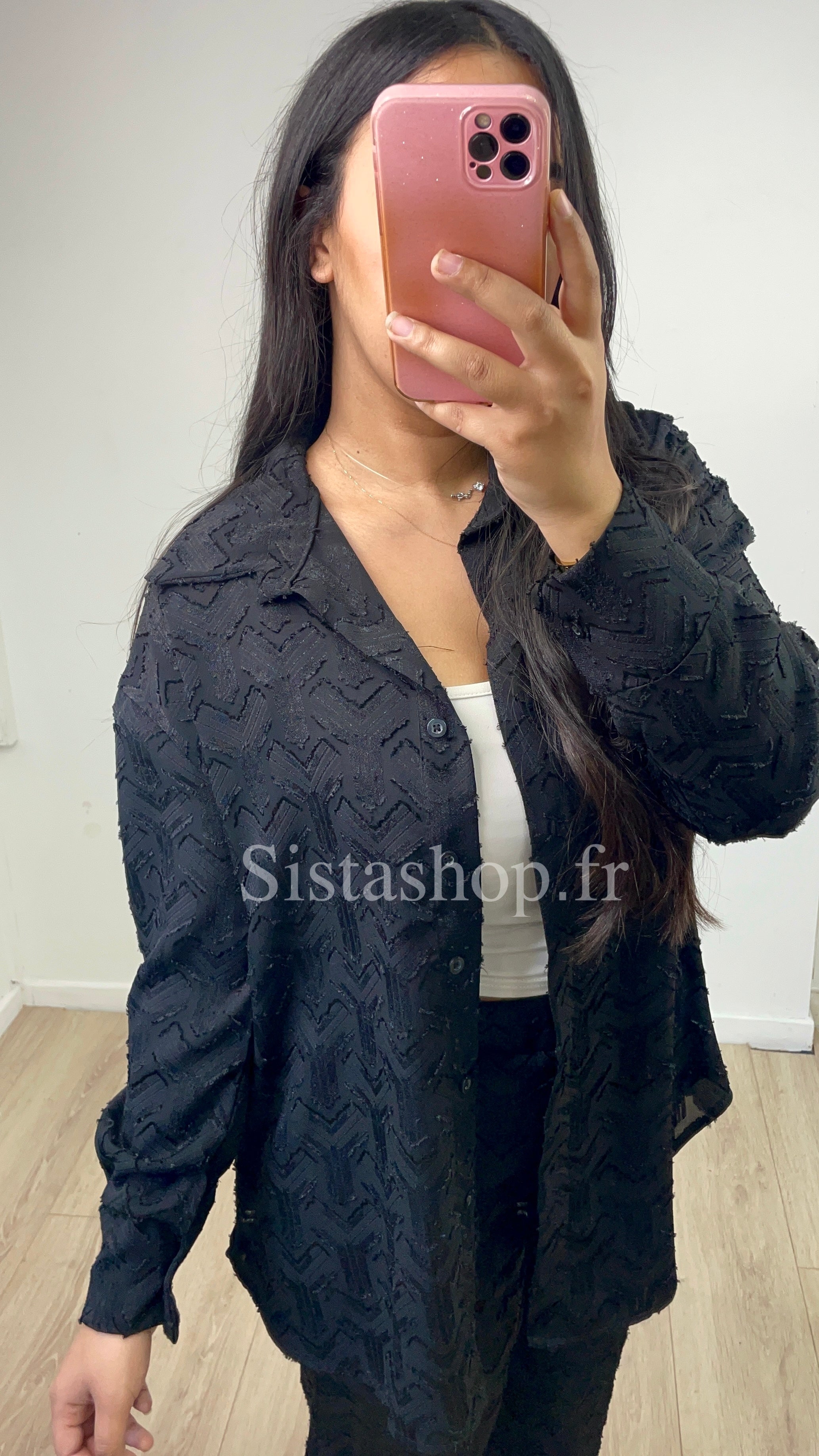 Ensemble Chemise Pantalon Rima Noir