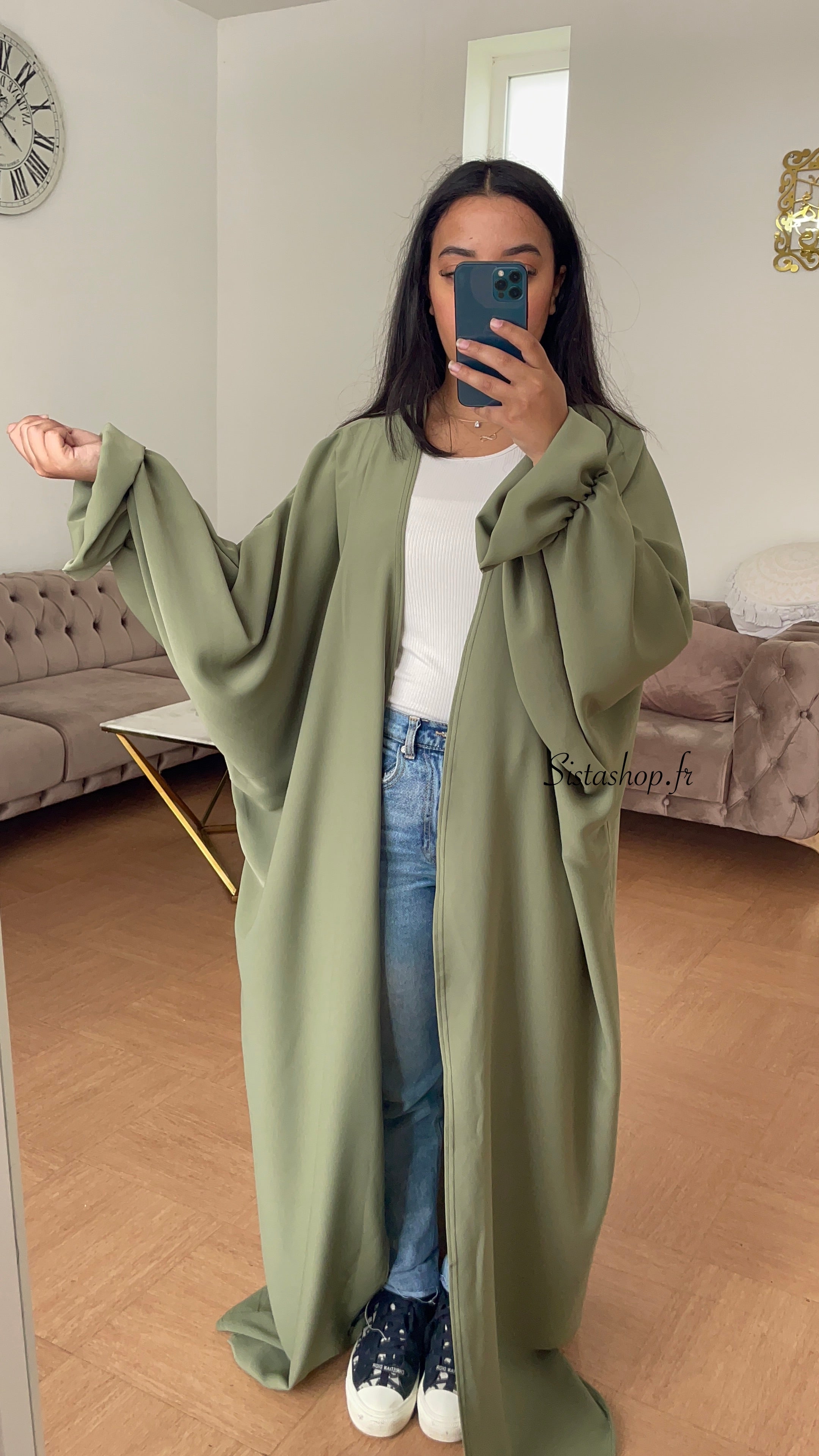 Kimono manche tulipe Hind Kaki