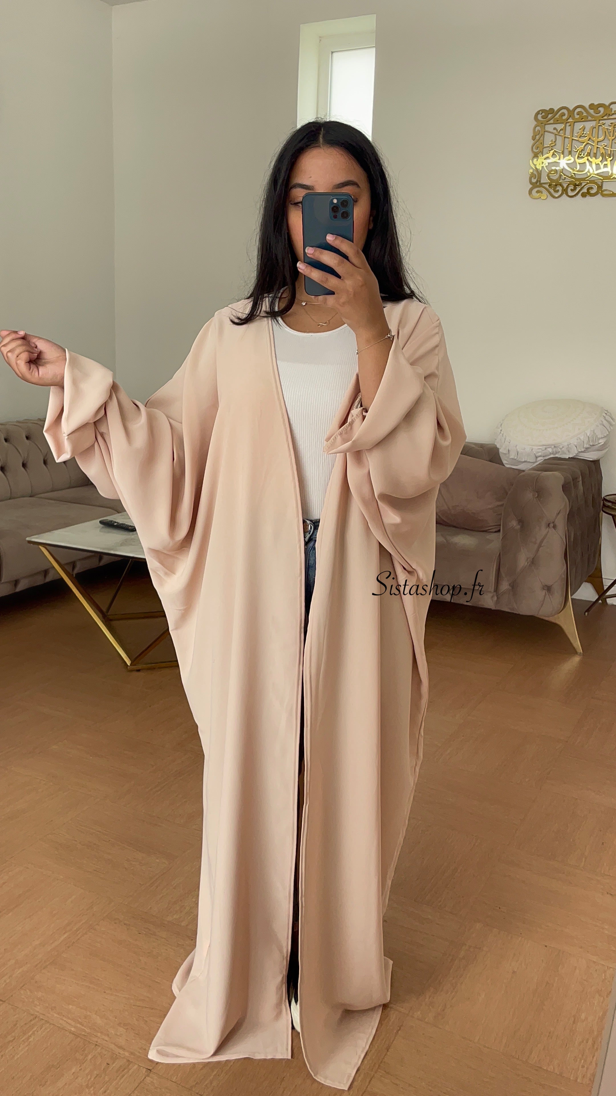 Kimono manche tulipe Hind crème