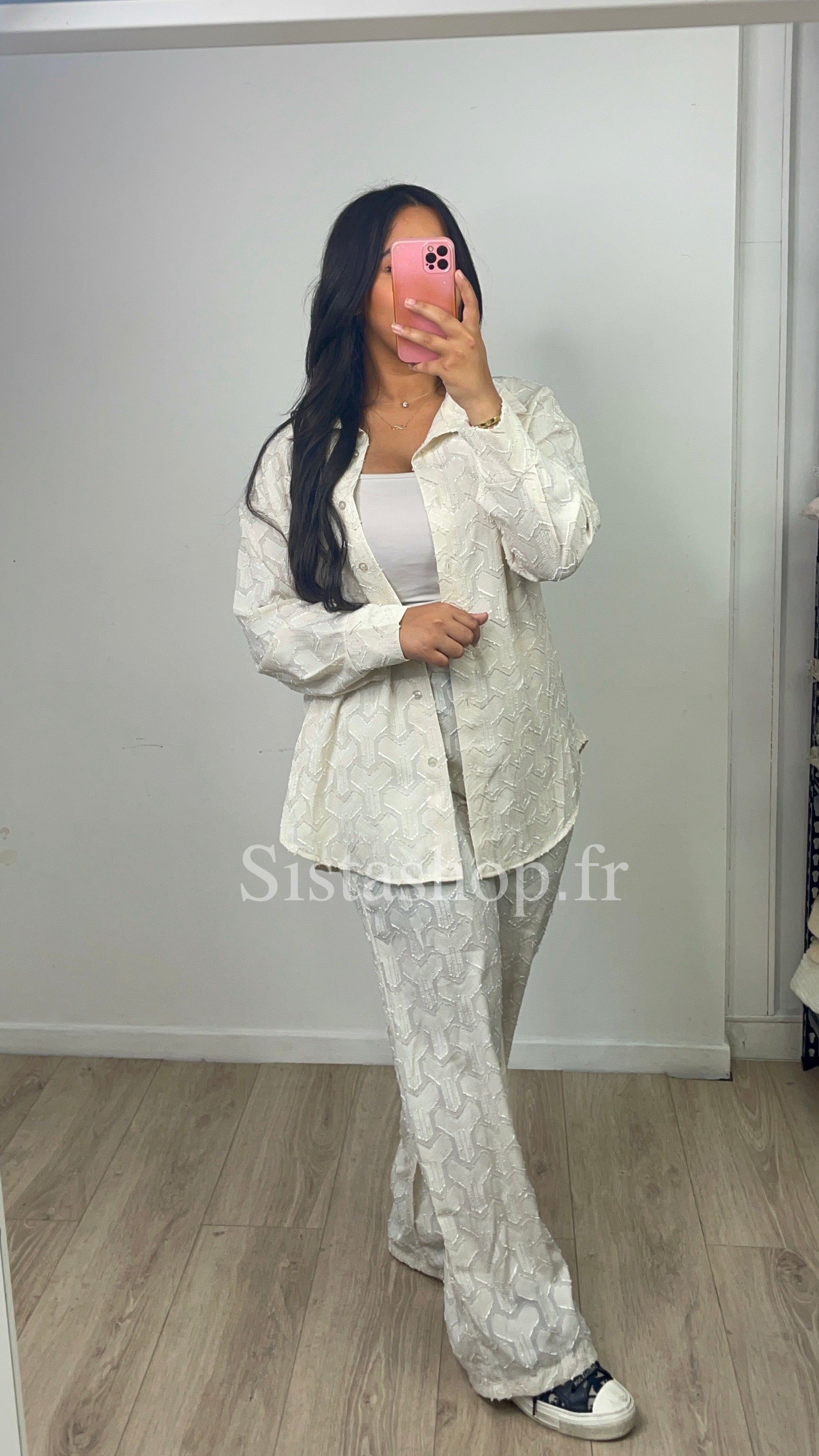 Ensemble Chemise Pantalon Rima Crème