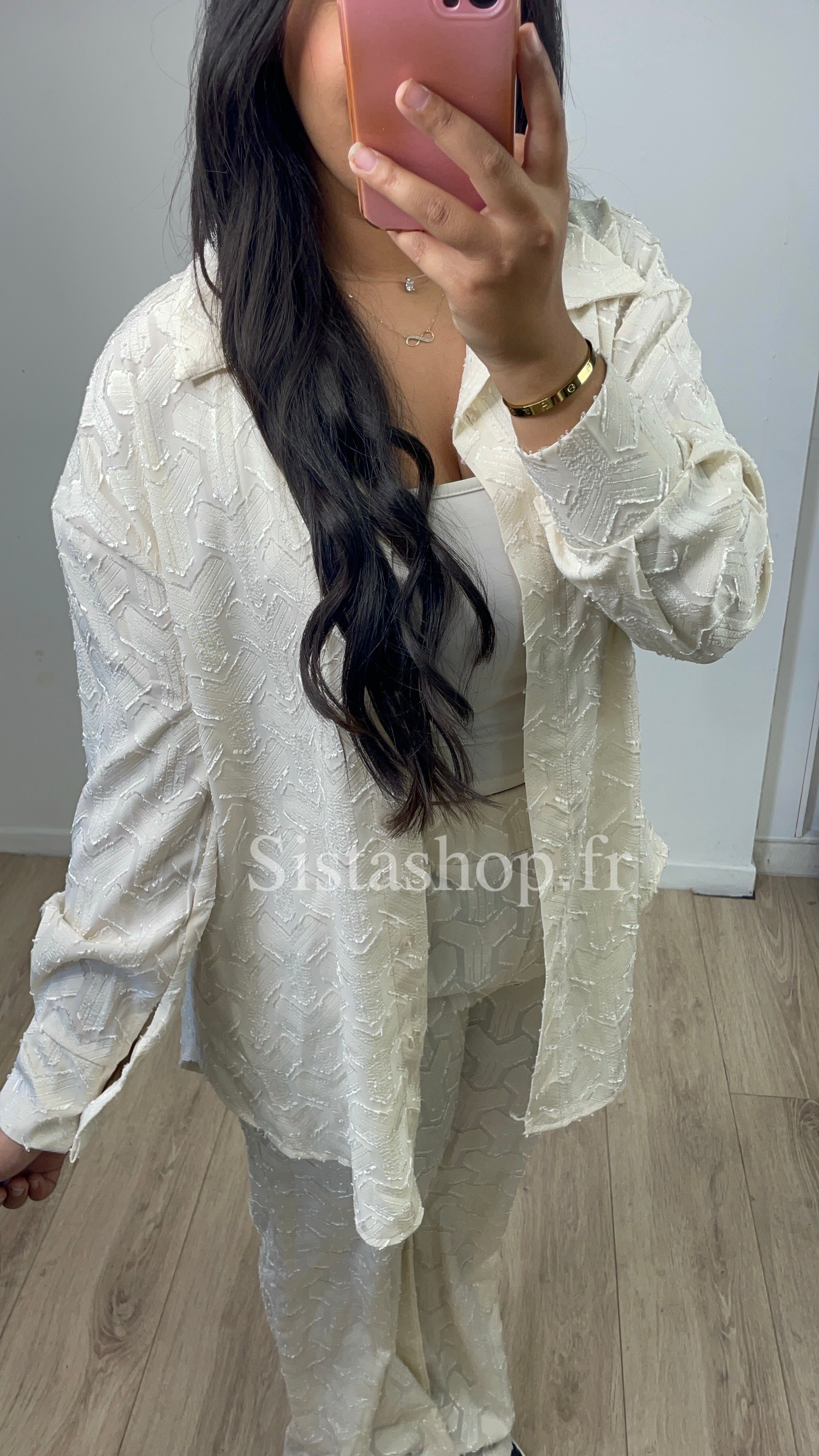 Ensemble Chemise Pantalon Rima Crème