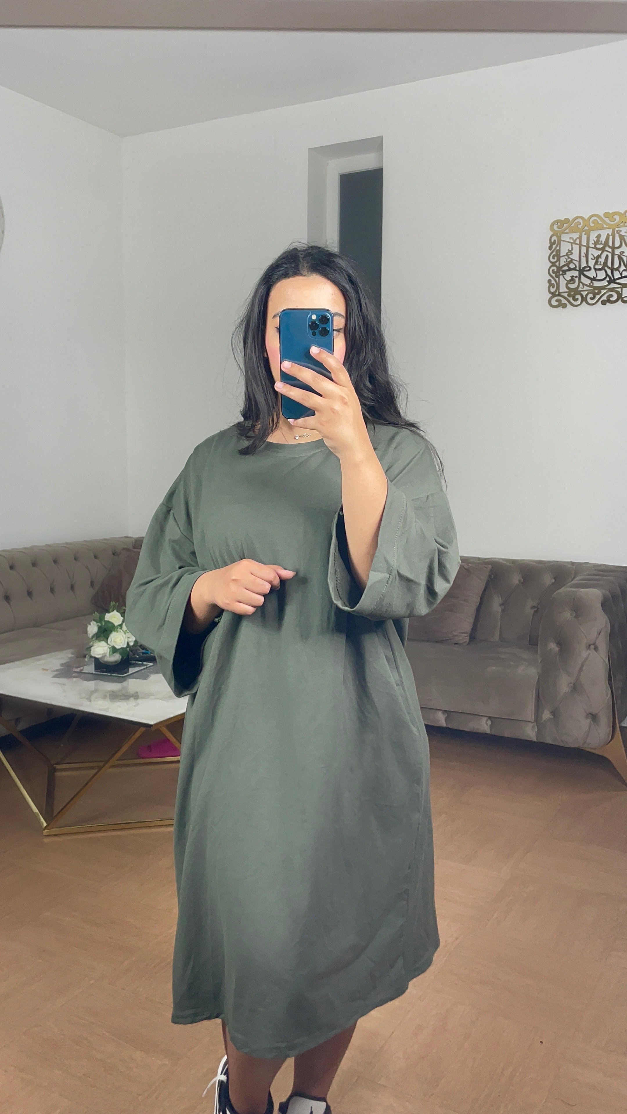 Robe tee shirt courte Souk Kaki