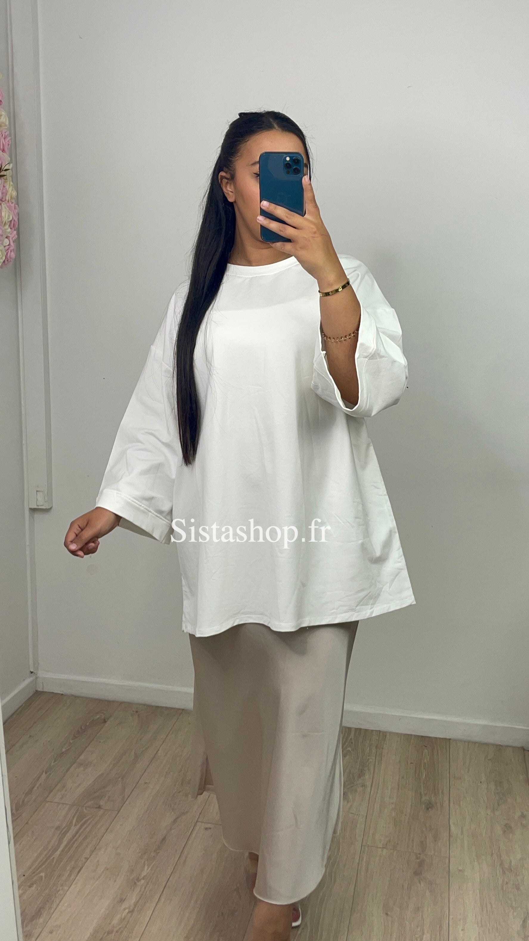 T-shirt manche longue Mira Blanc