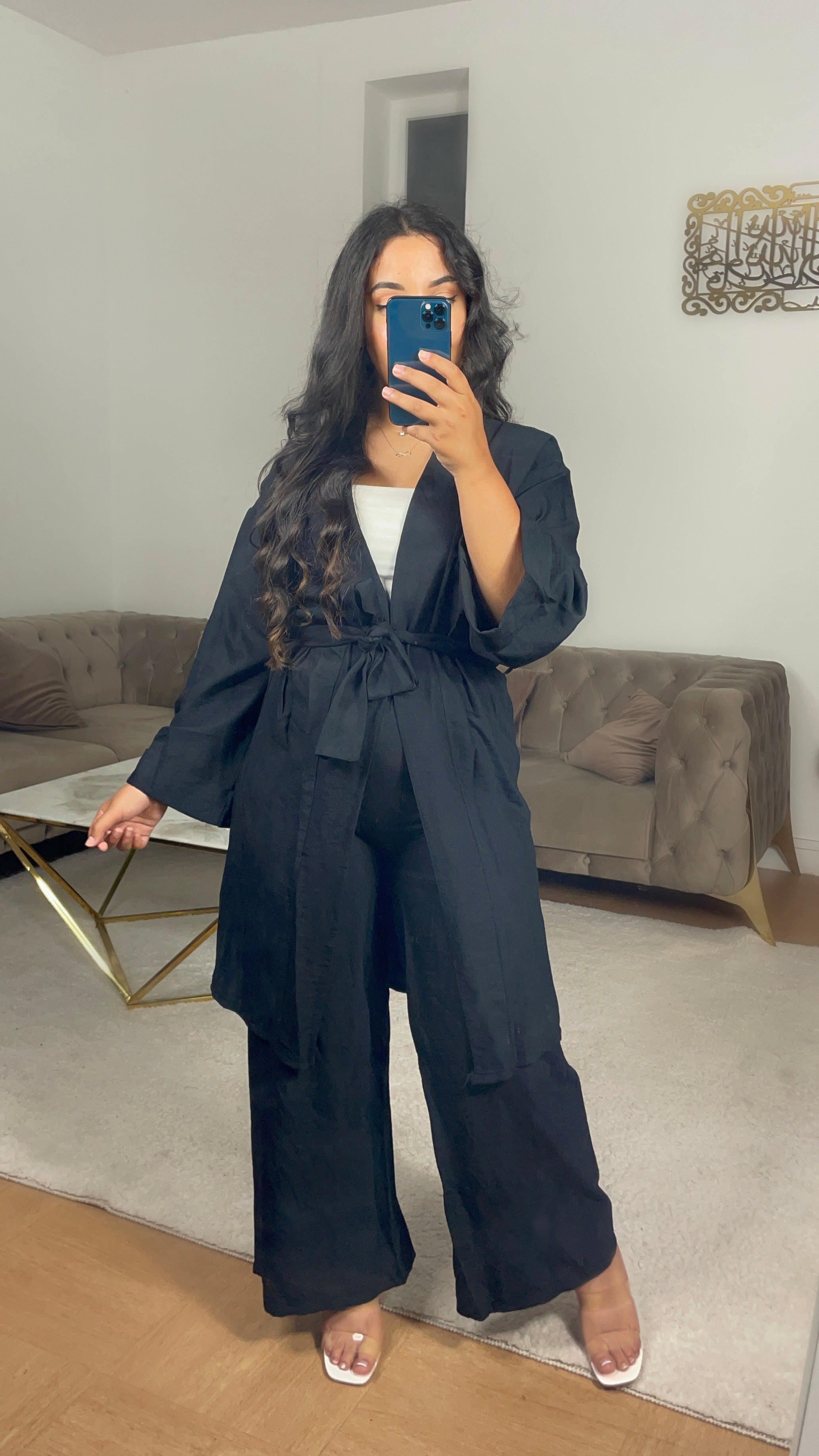 Ensemble Kimono court Luna noir