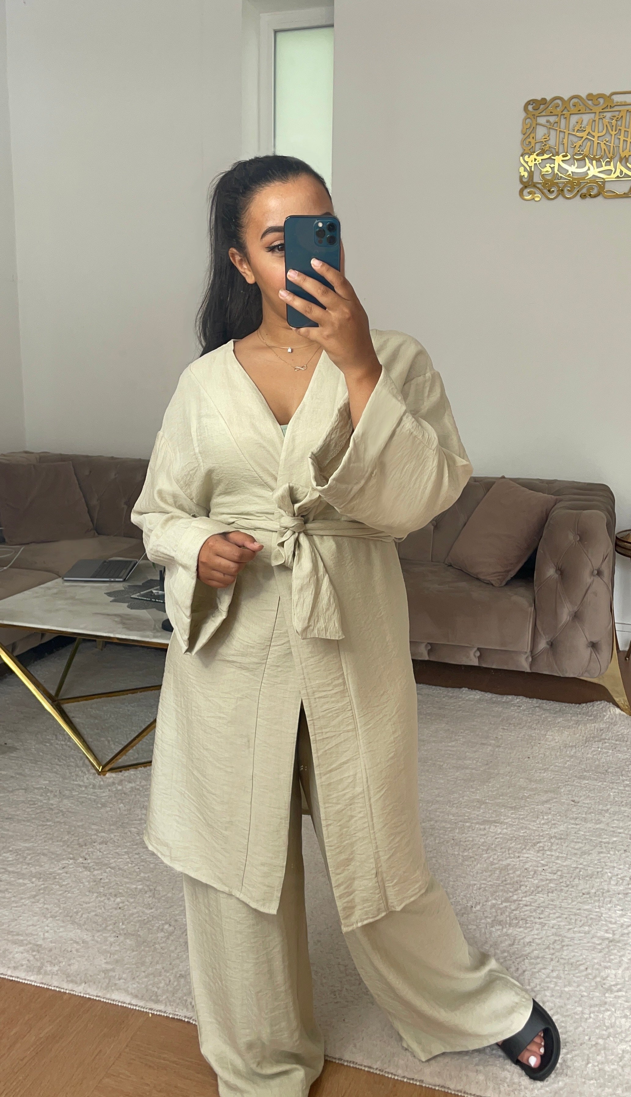 Ensemble Kimono court Luna Crème