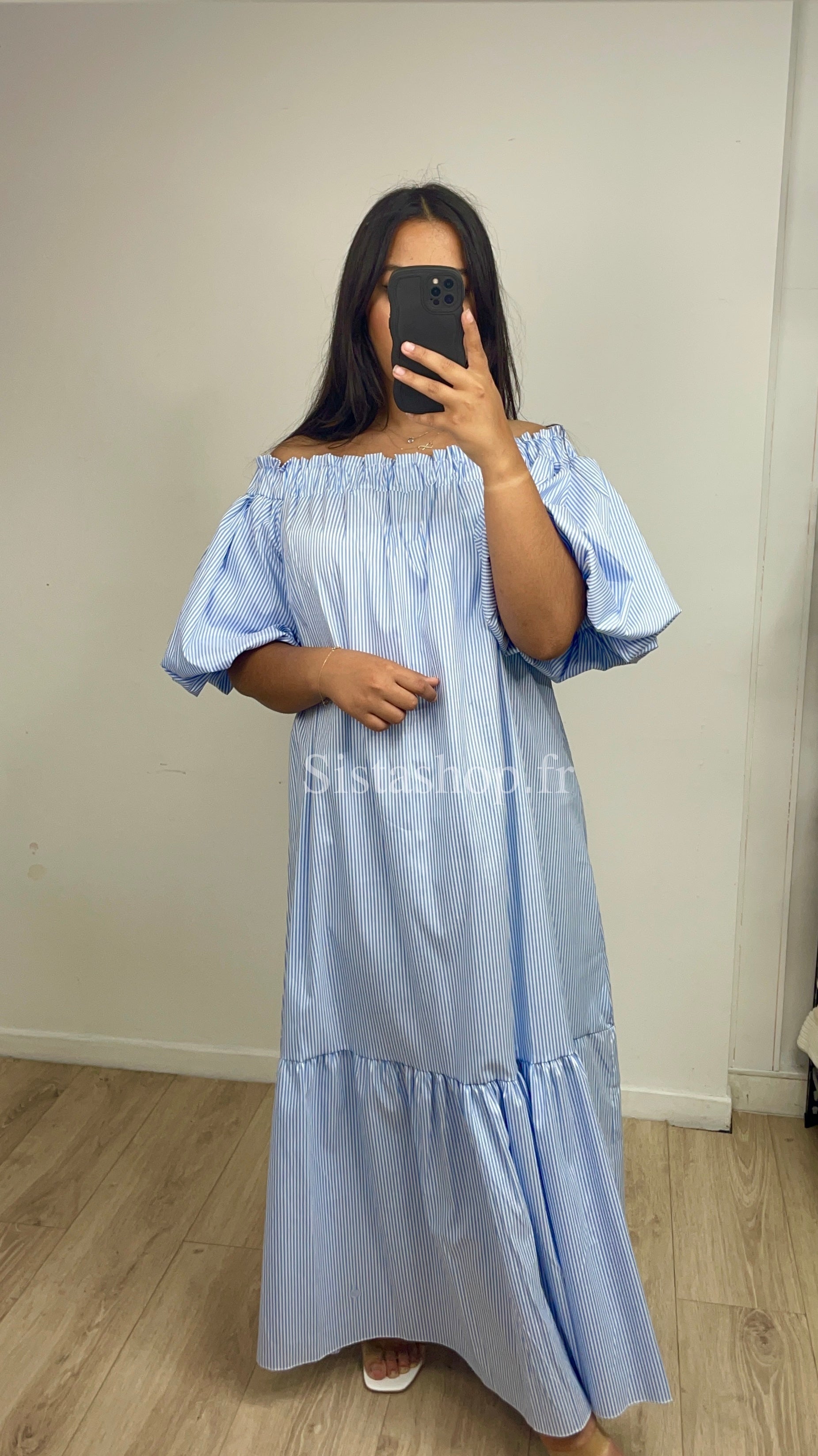 Robe à rayure bleue Mélina
