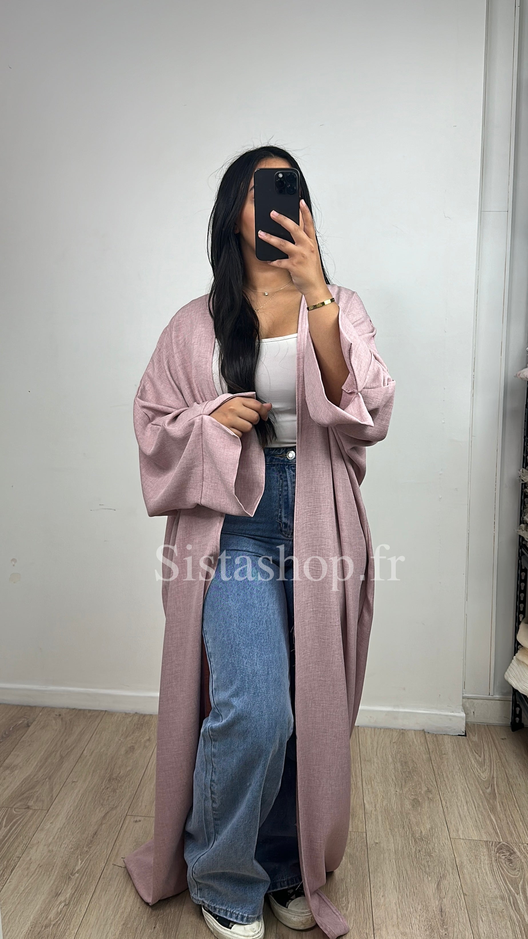 Kimono effet lin Leya Rose