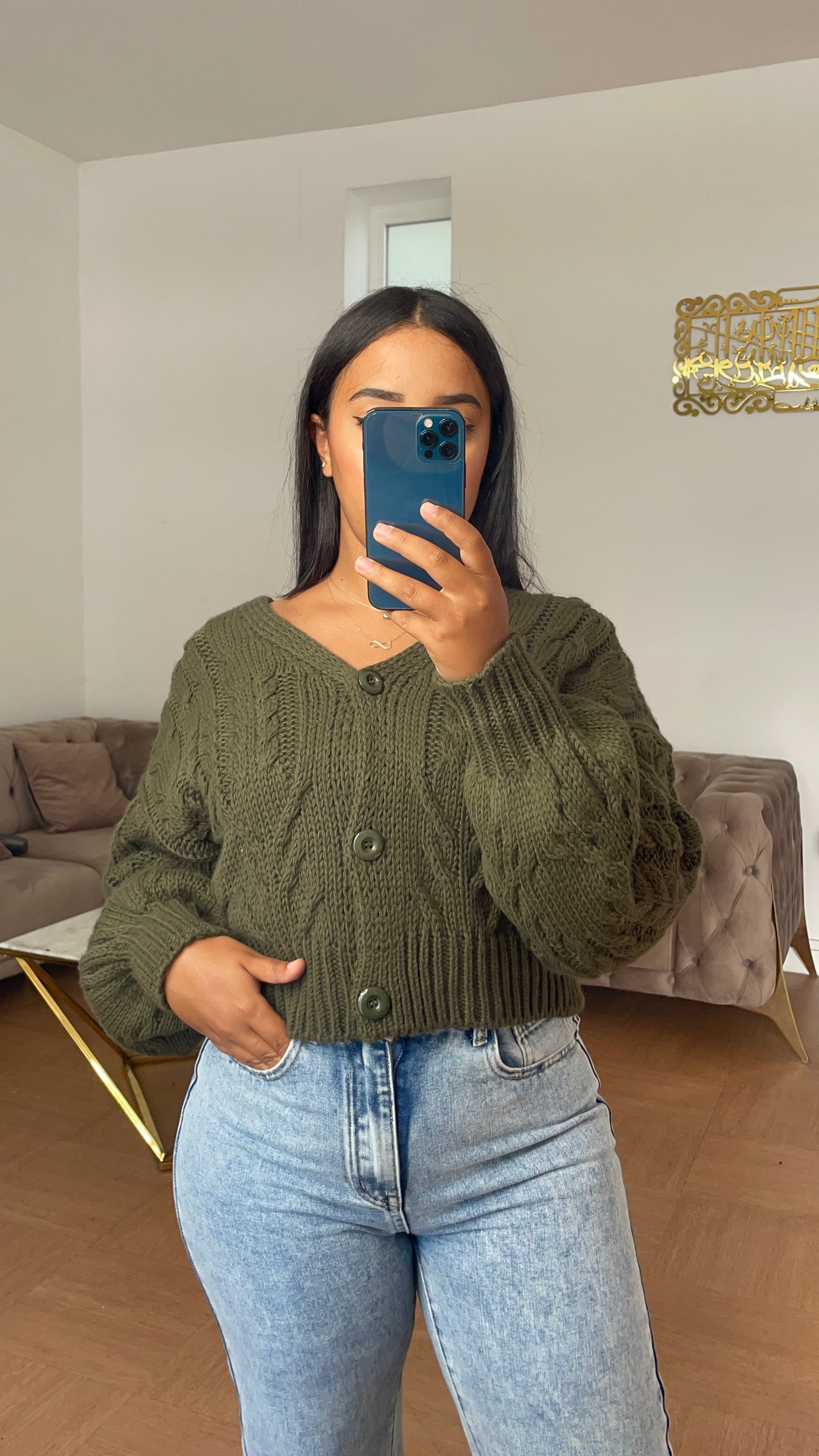 Cardigan Alya Kaki