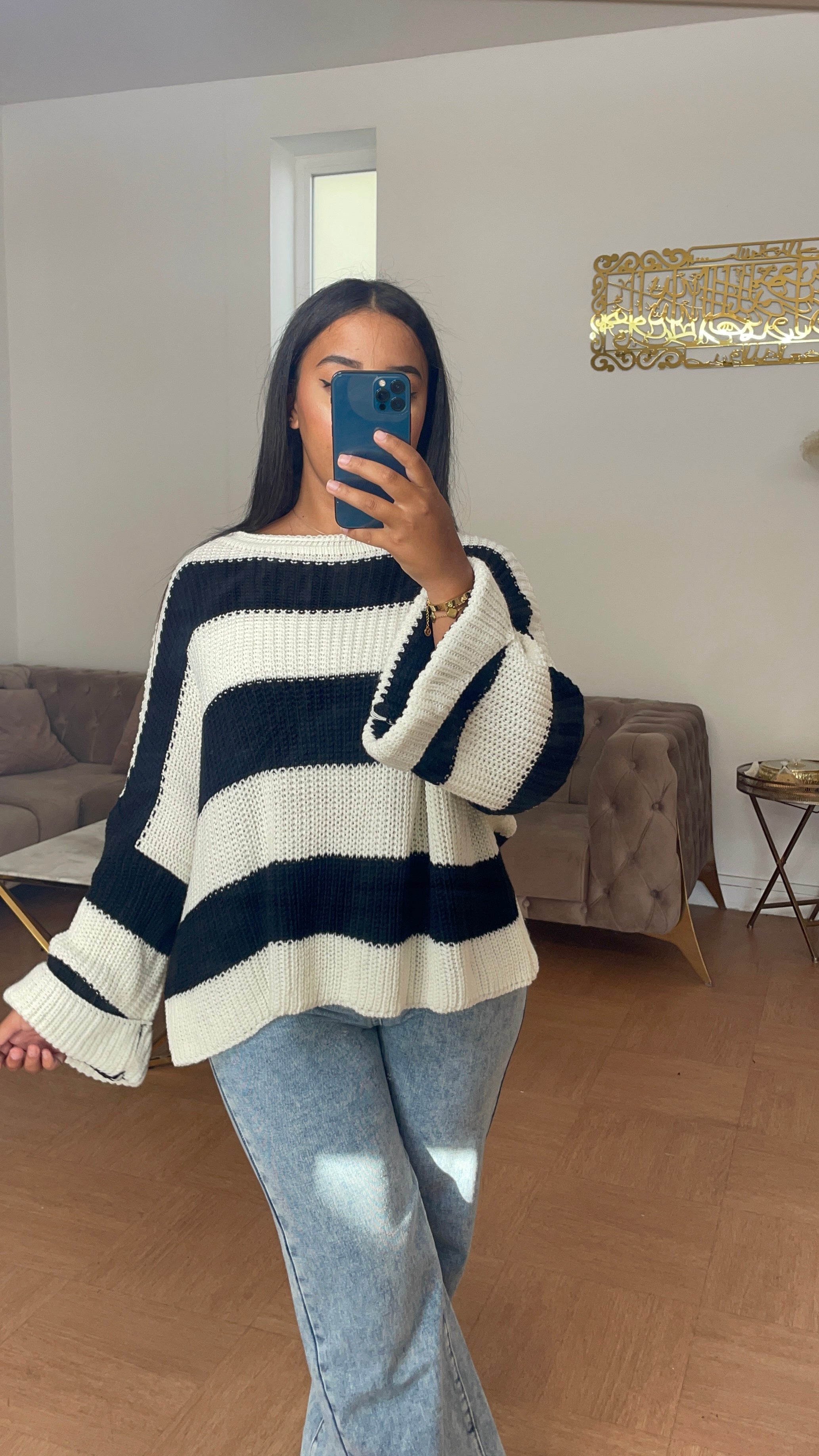 Pull Lamya Noir & Blanc