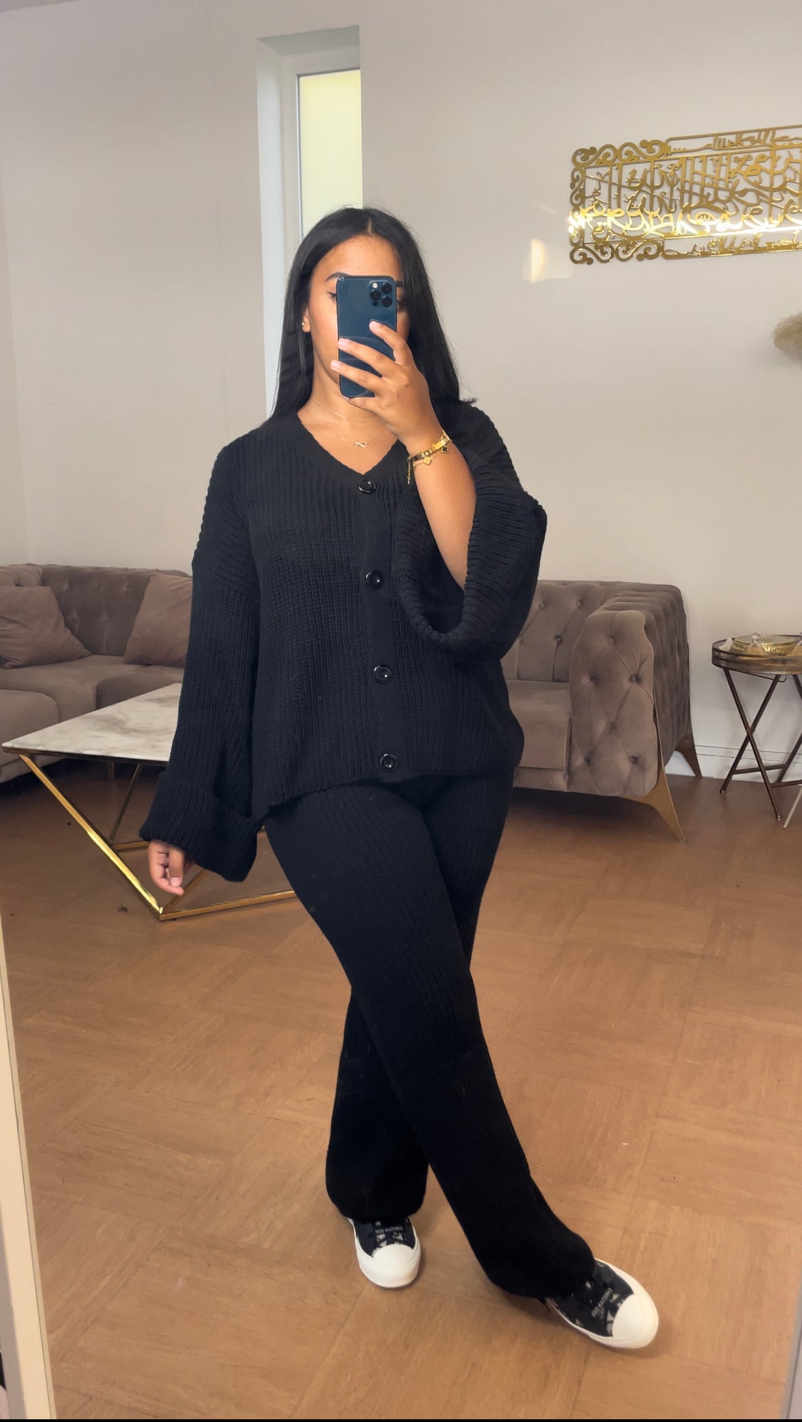 Ensemble en maille Safaa Noir