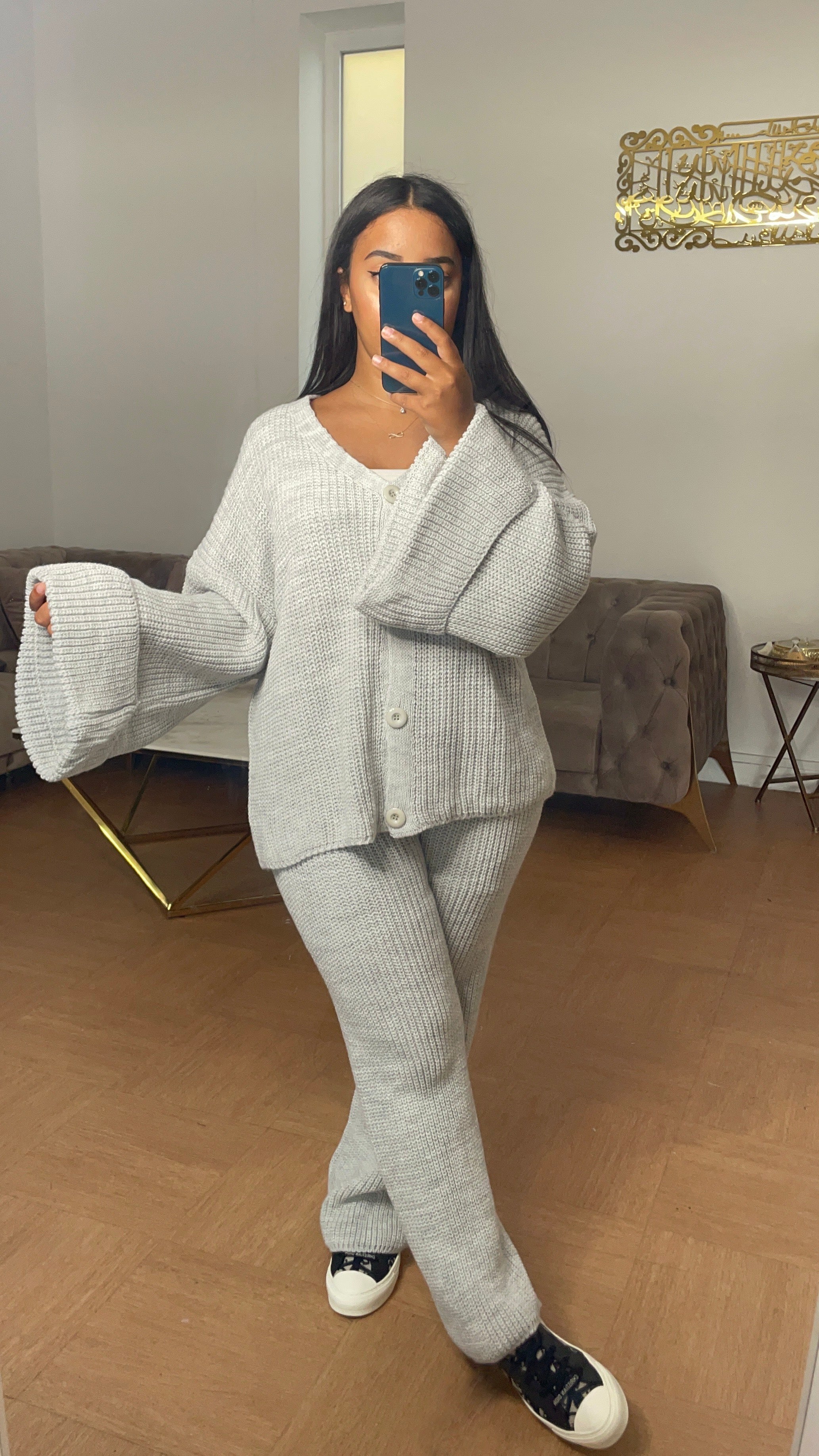 Ensemble en maille Safaa Gris