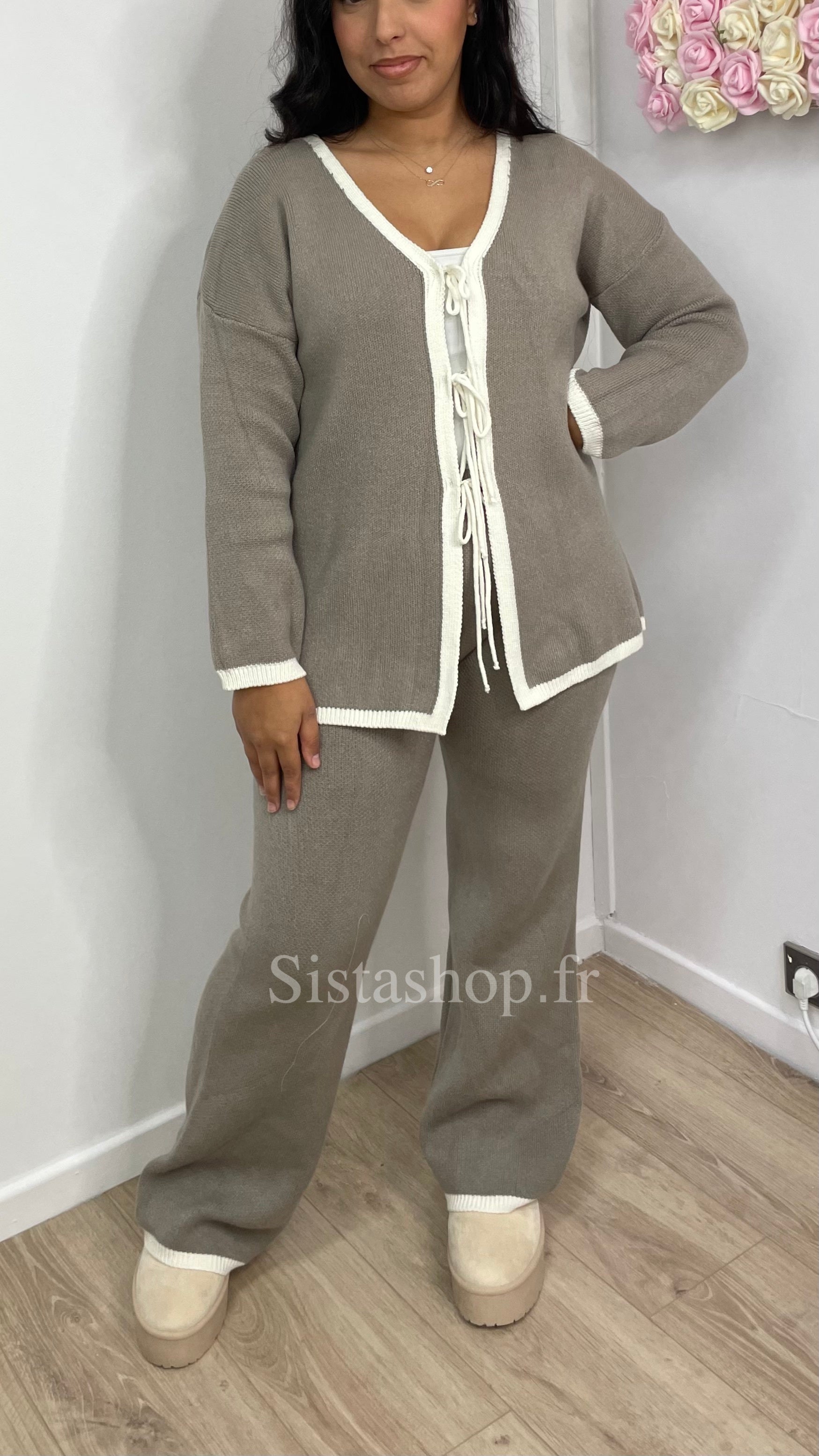 Ensemble maille Ghalia Beige