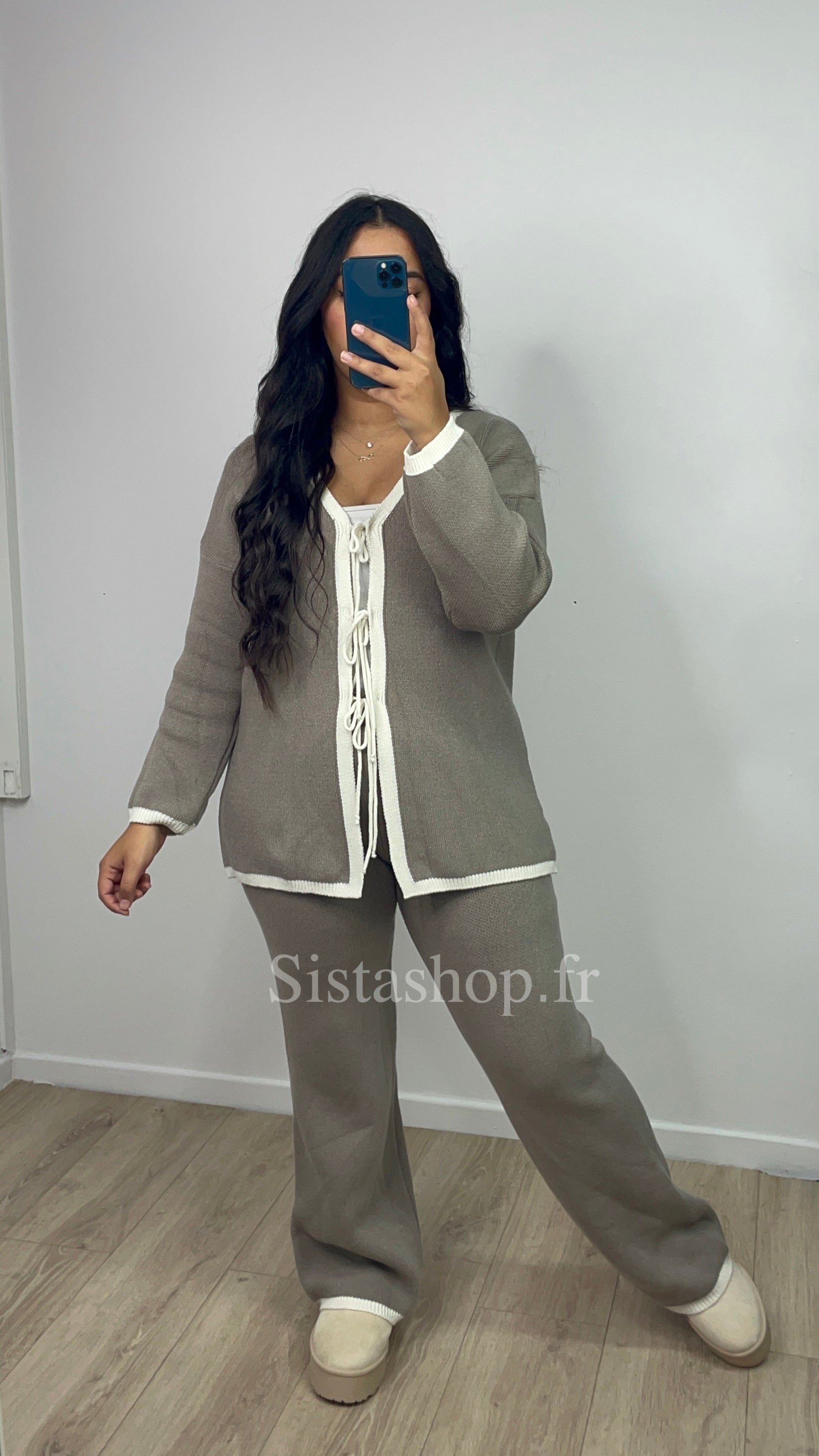 Ensemble maille Ghalia Beige