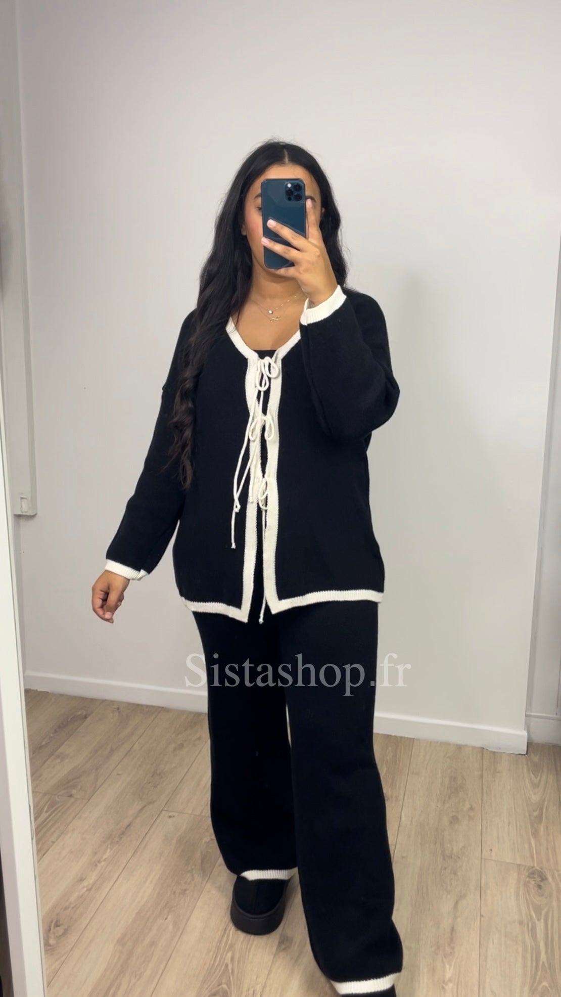 Ensemble maille Ghalia Noir