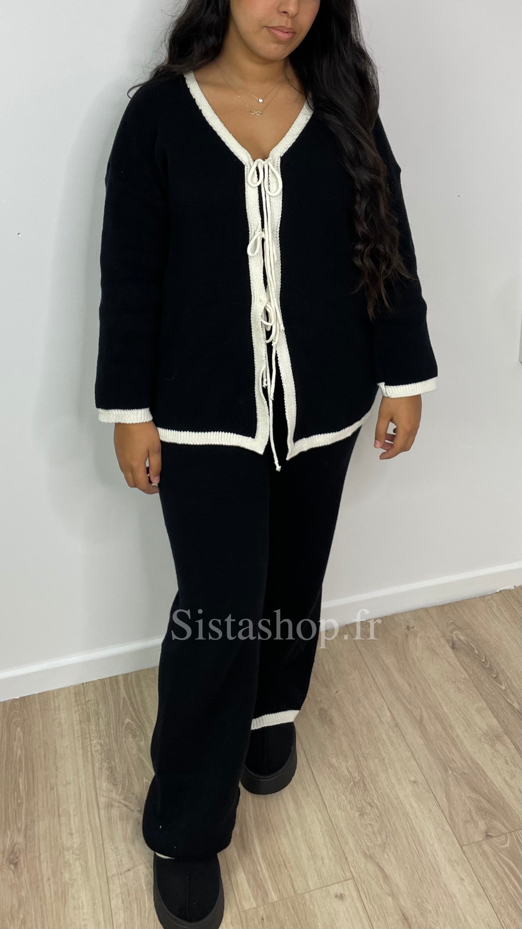 Ensemble maille Ghalia Noir