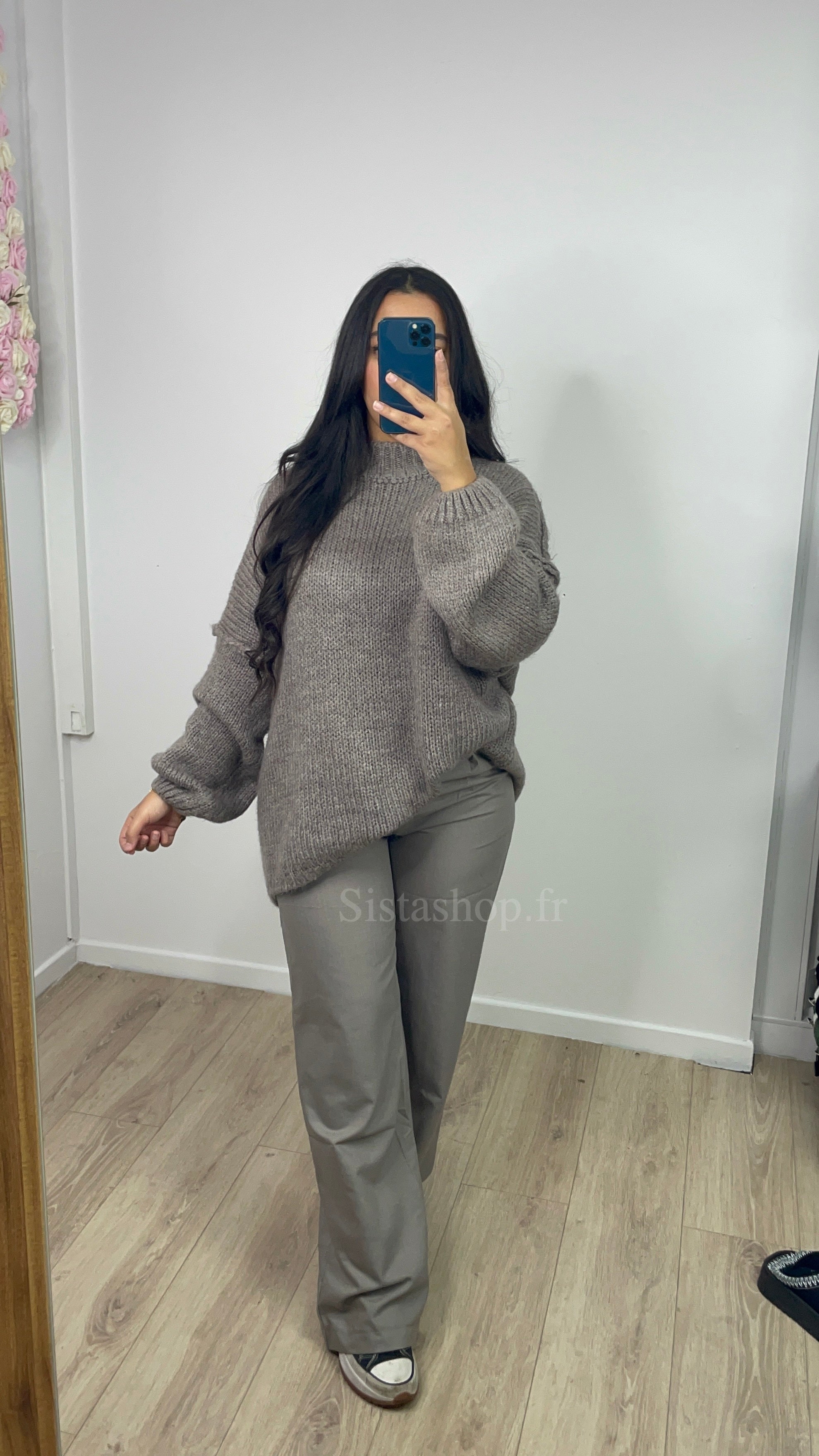 Pantalon fluide Taupe