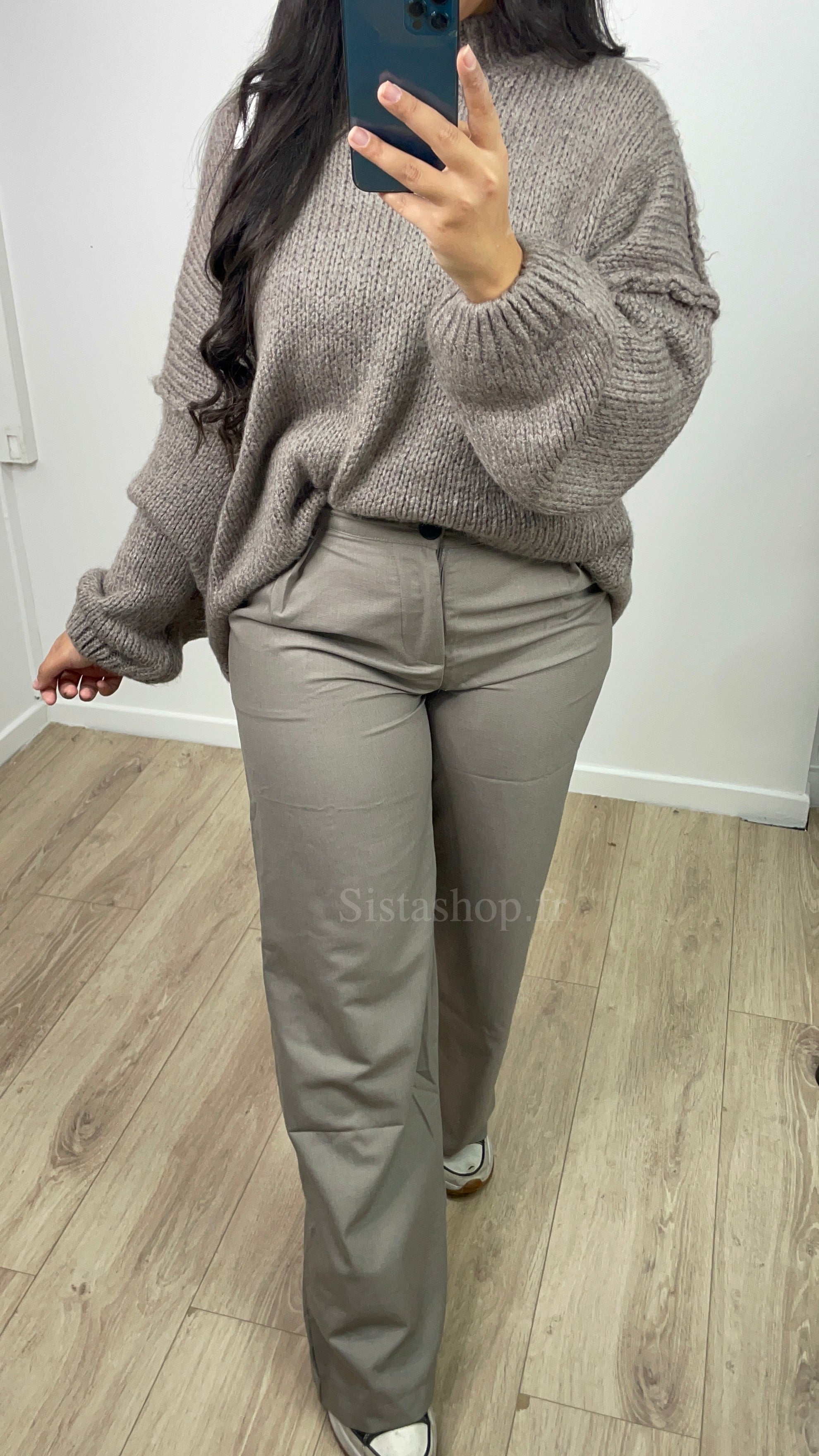 Pantalon fluide Taupe