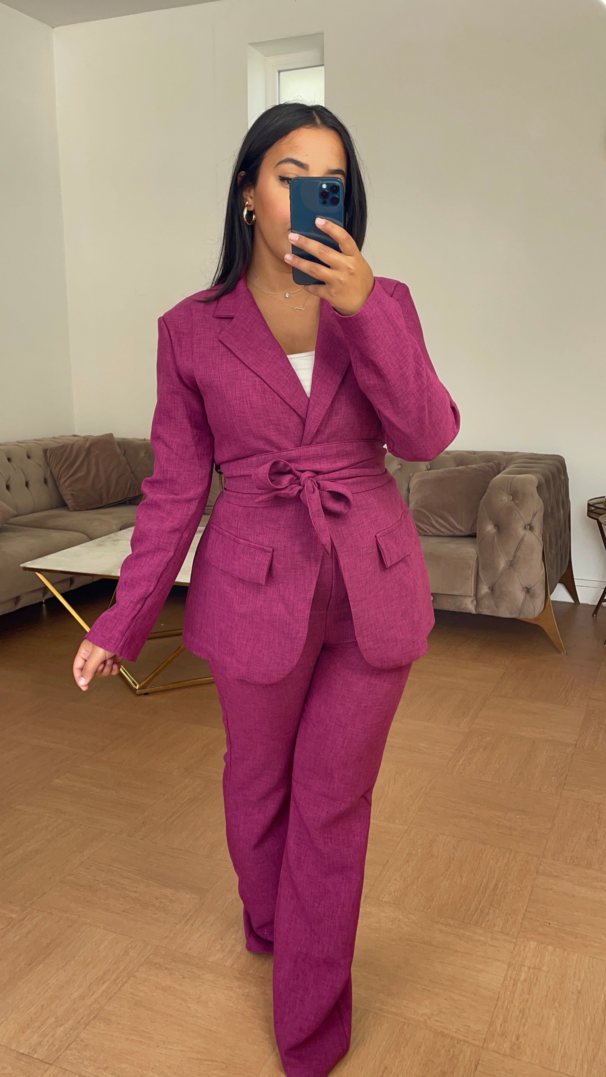 Ensemble Blazer Tasnime Framboise