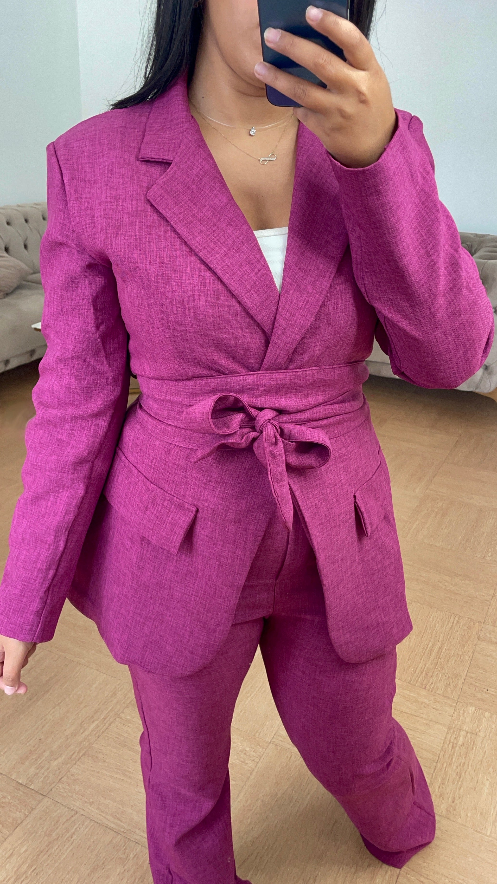 Ensemble Blazer Tasnime Framboise