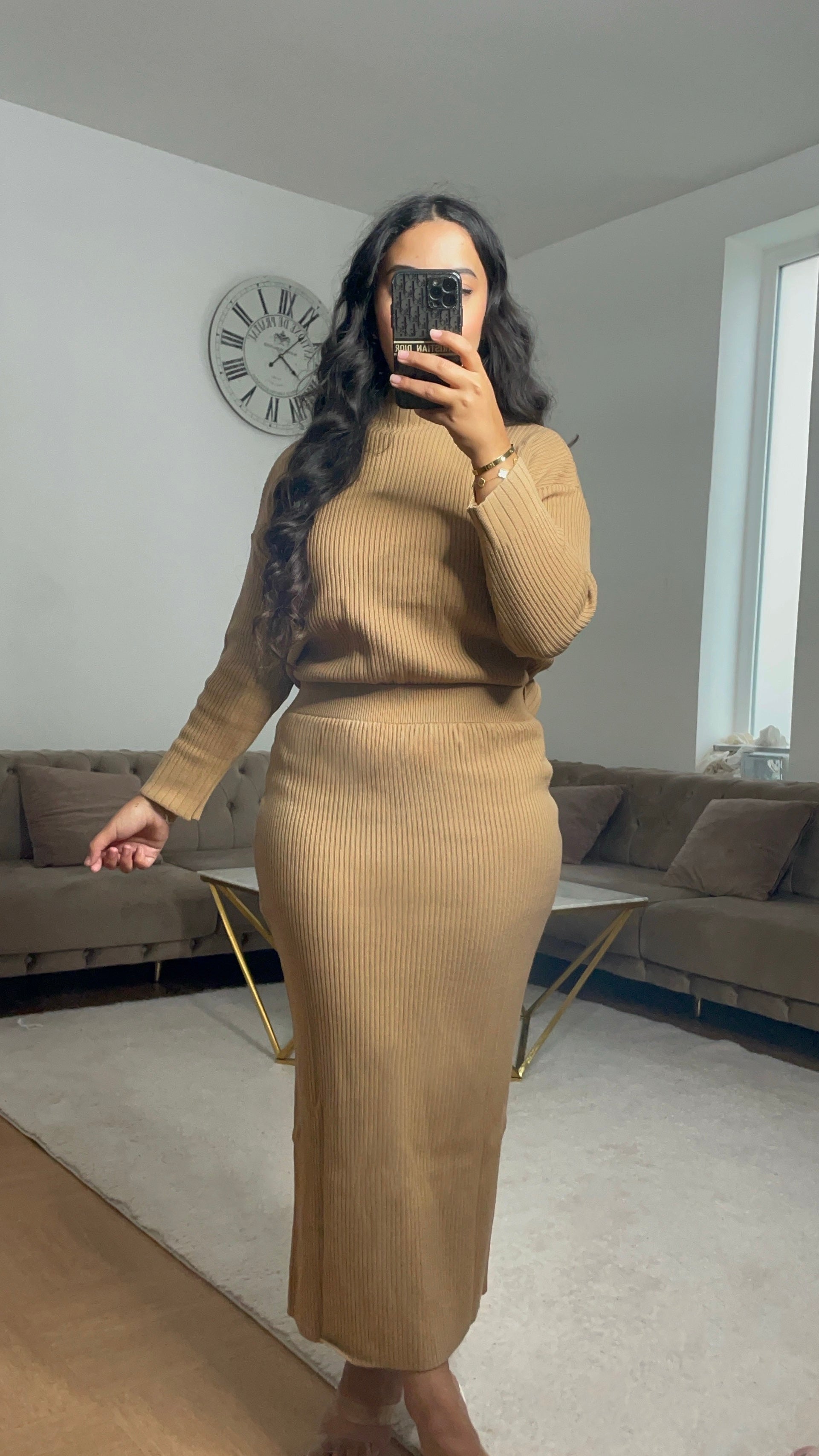 Ensemble jupe Amel Camel