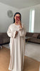 Abaya manche tulipe Kamila Crème