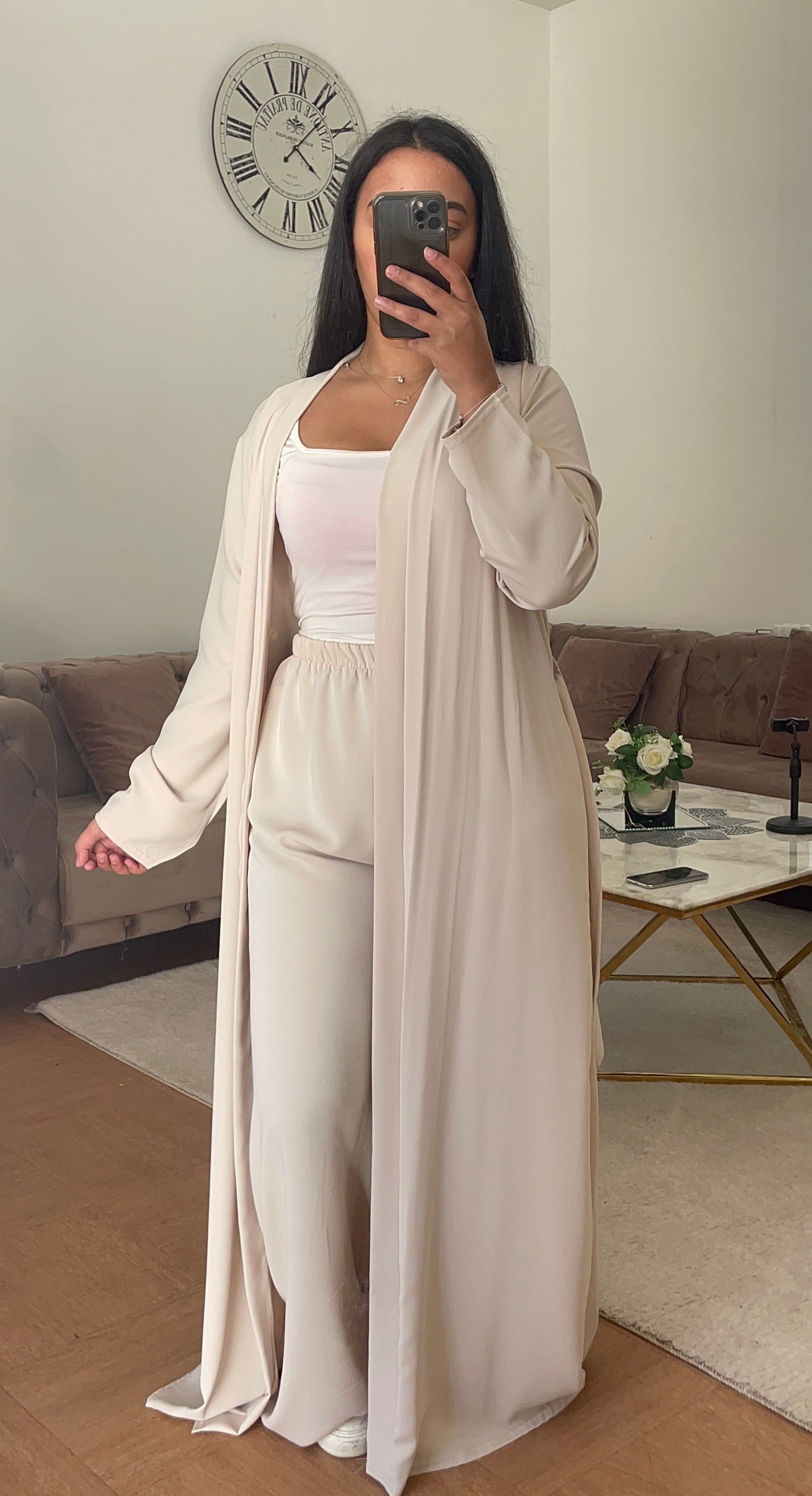 Ensemble Kimono-Pantalon Imane Crème