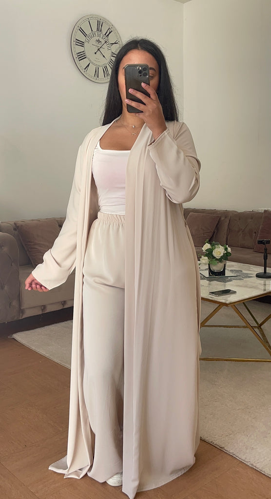 Ensemble Kimono-Pantalon Imane Crème – SistaShop - Main Image