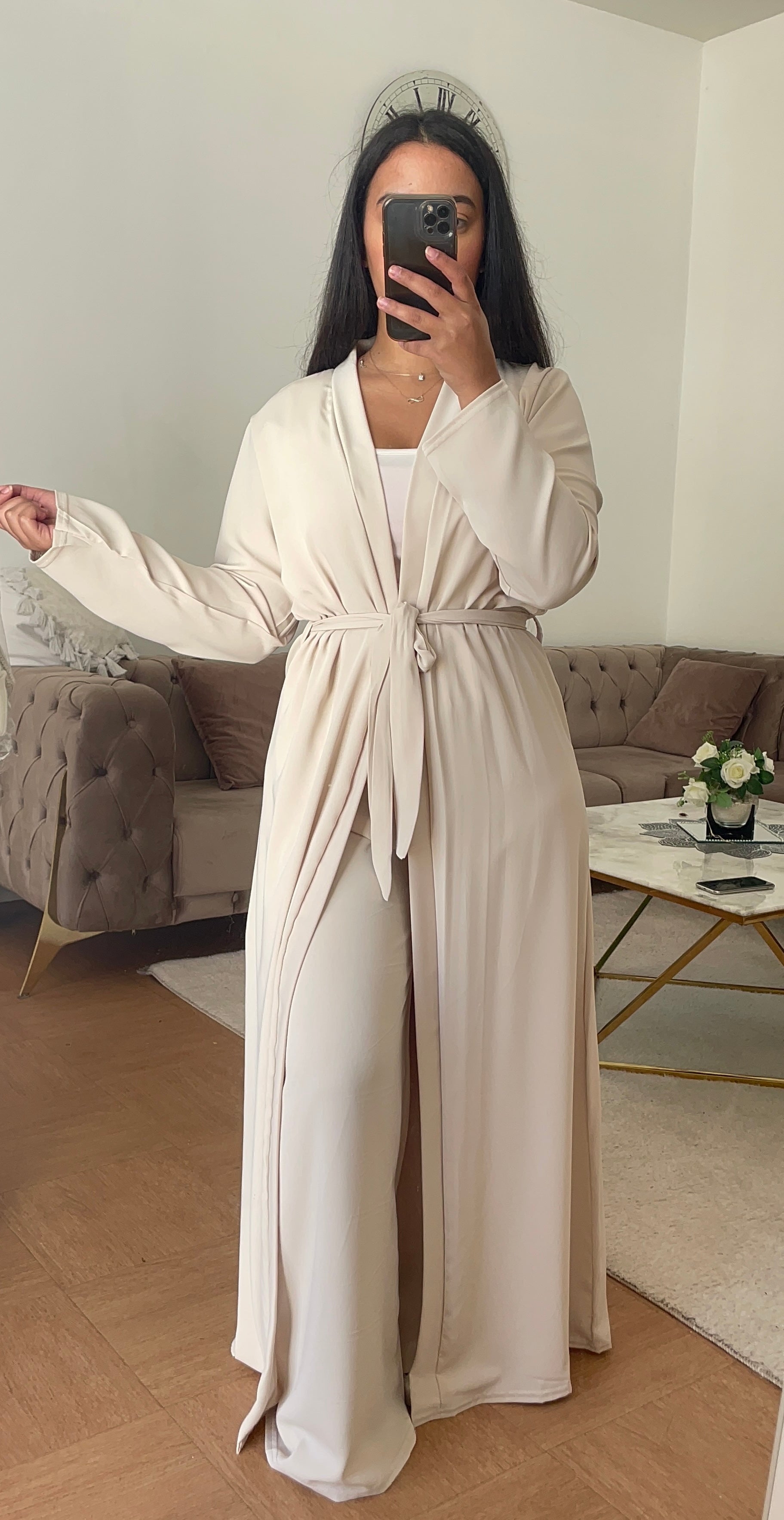 Ensemble Kimono-Pantalon Imane Crème