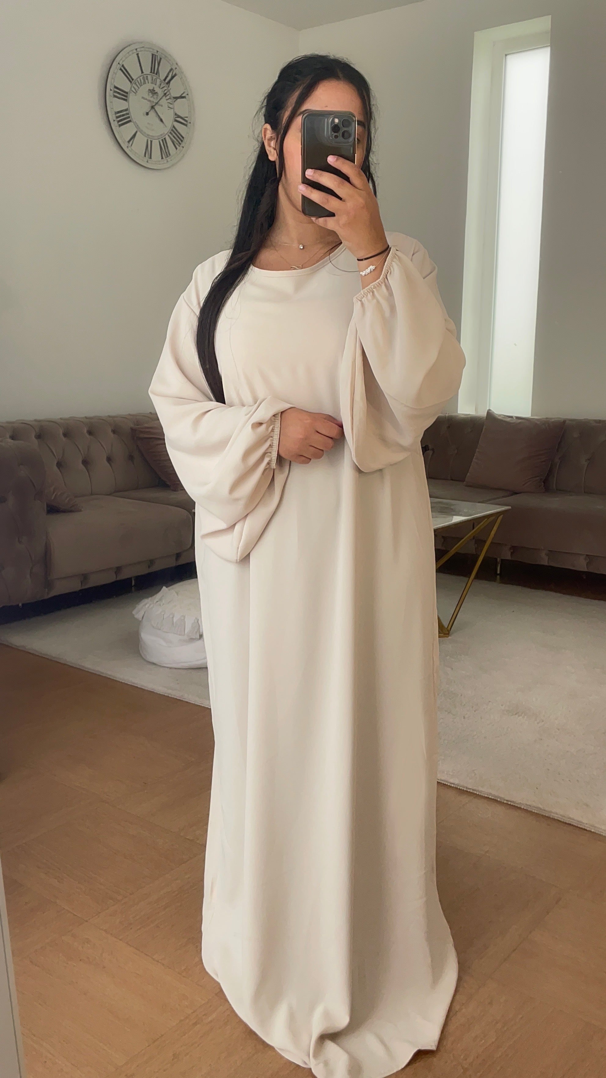 Abaya Simple Malika Crème